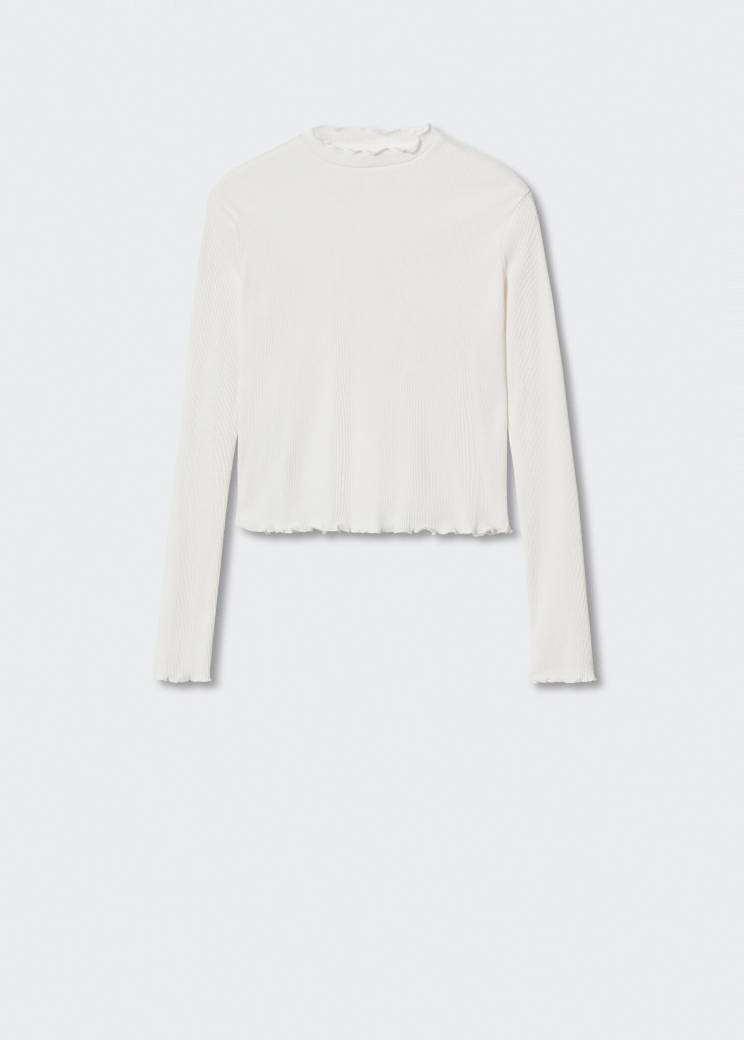 Gathered ribbed t-shirt - Article without model