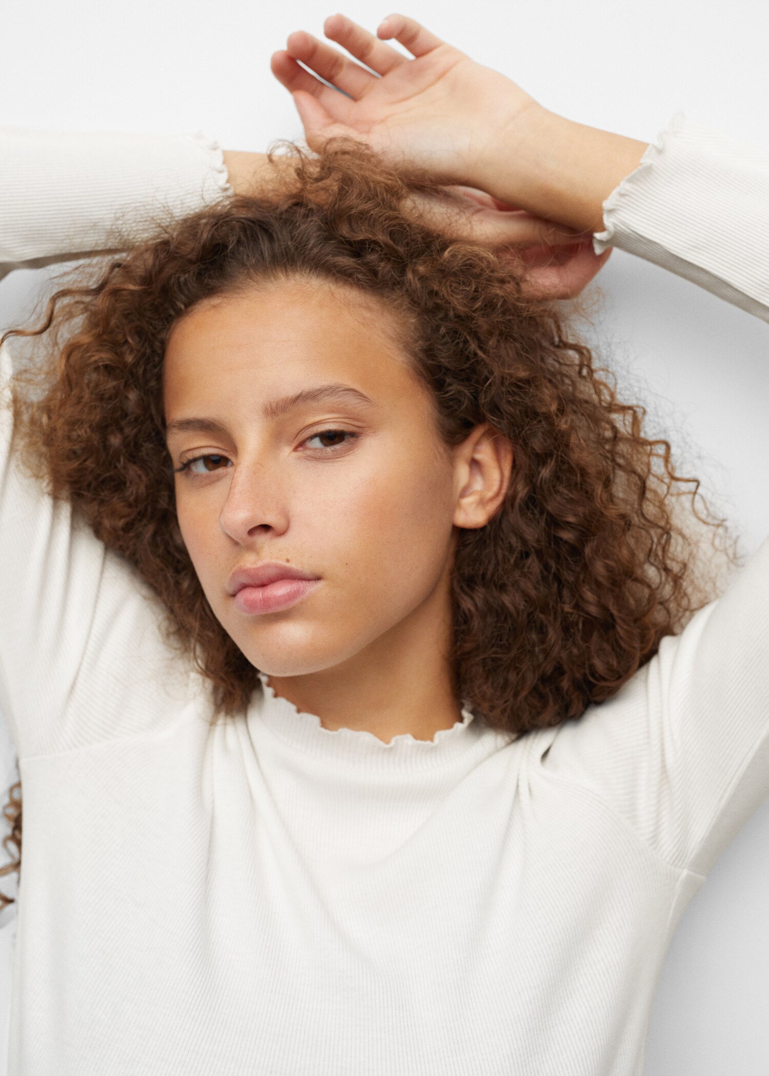 Gathered ribbed t-shirt - Details of the article 1