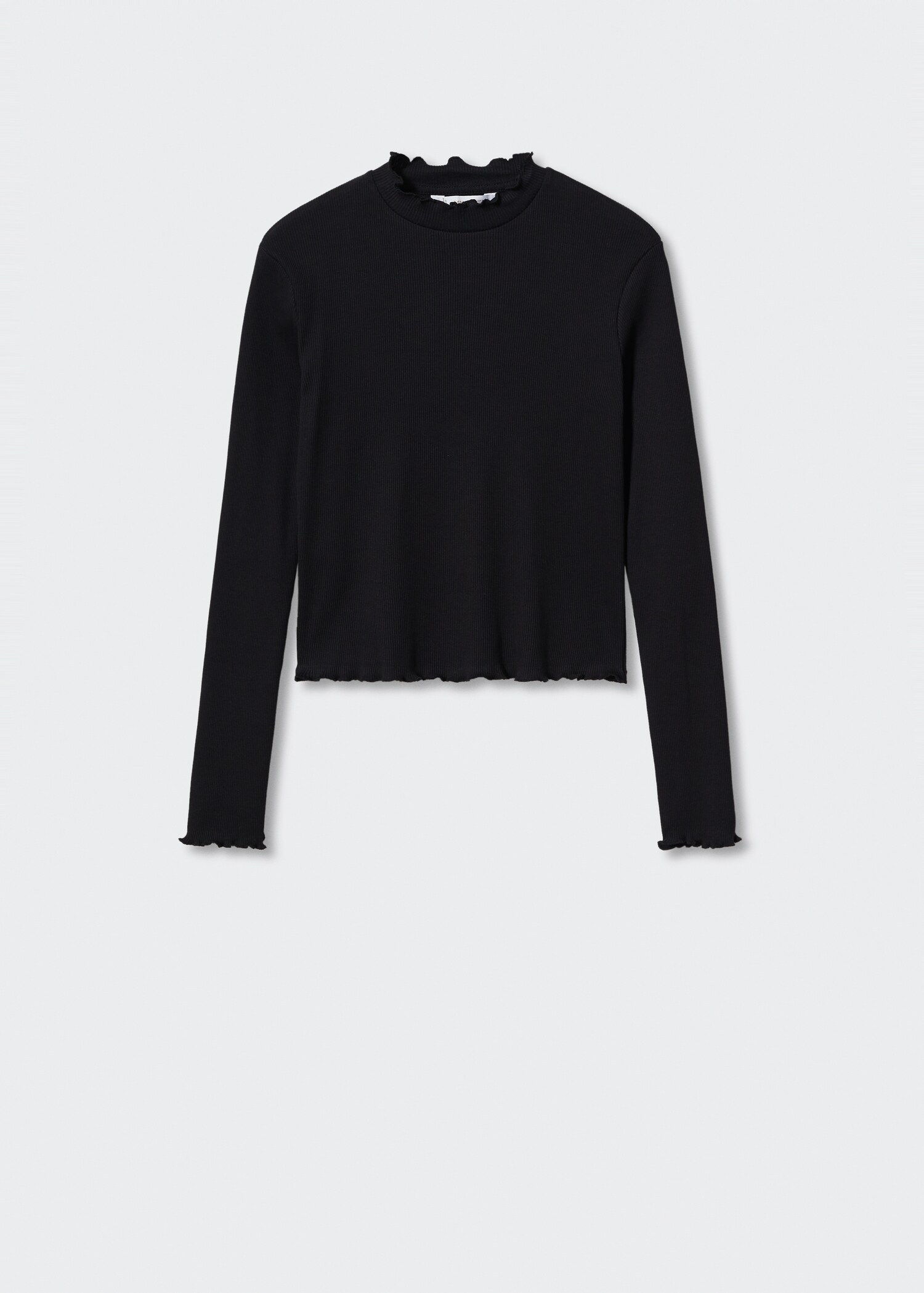 Gathered ribbed t-shirt - Article without model