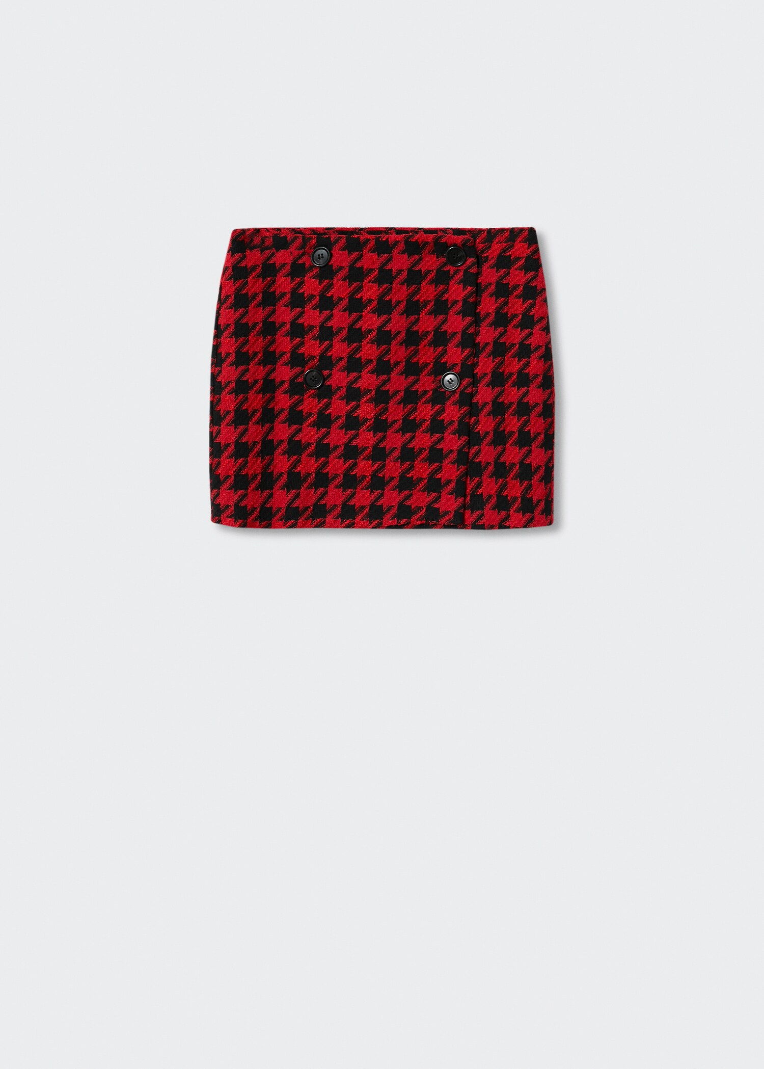 Houndstooth mini-skirt with buttons - Article without model