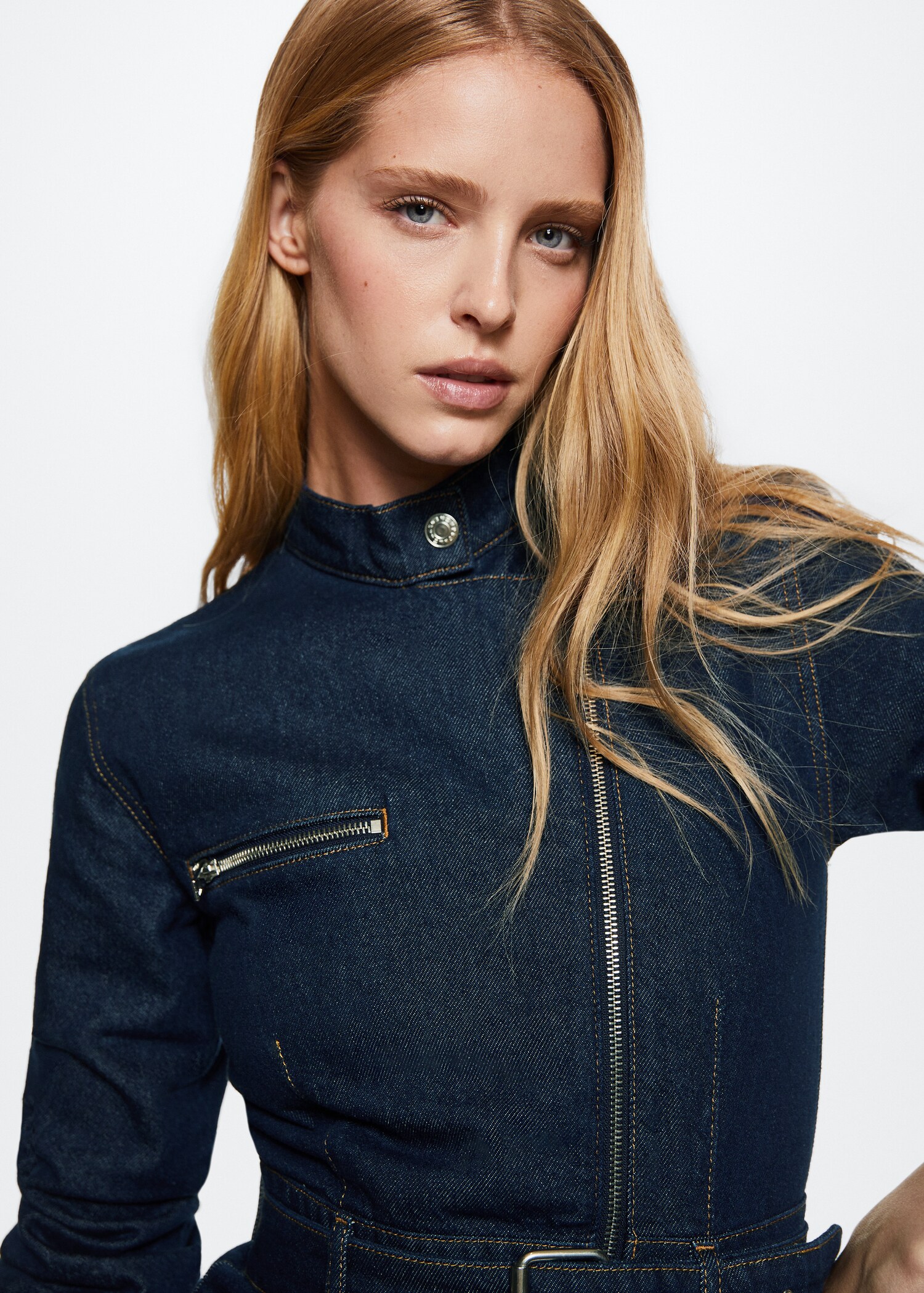 Belt denim dress - Details of the article 4