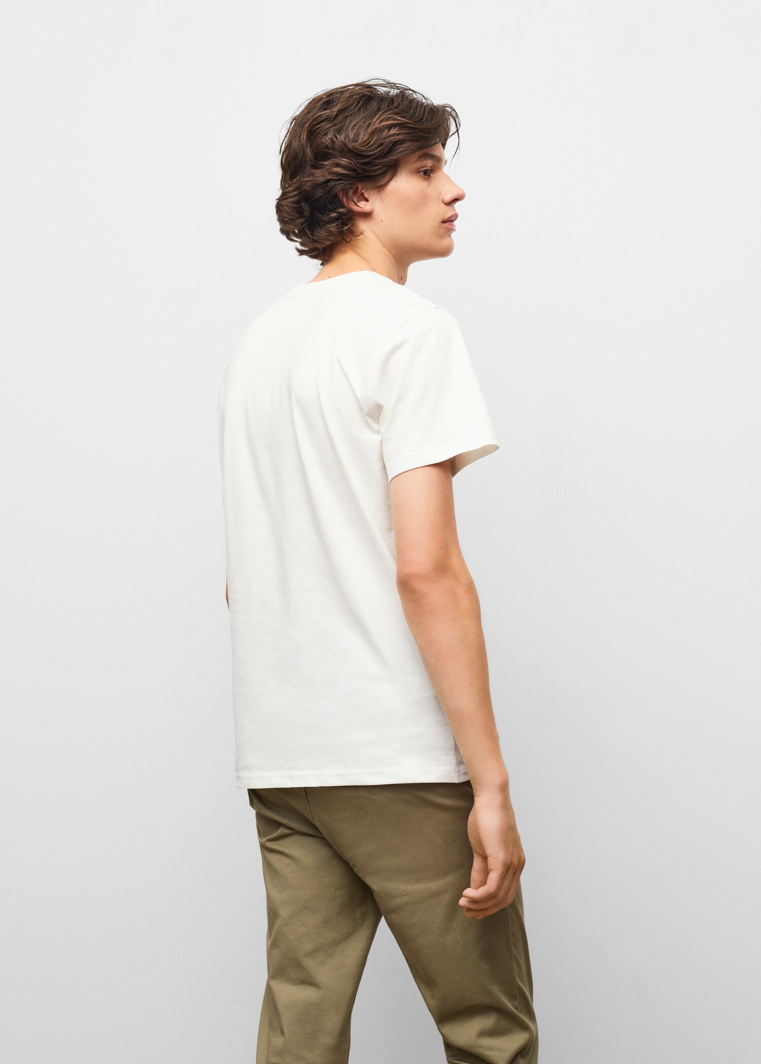 Printed cotton-blend T-shirt - Reverse of the article