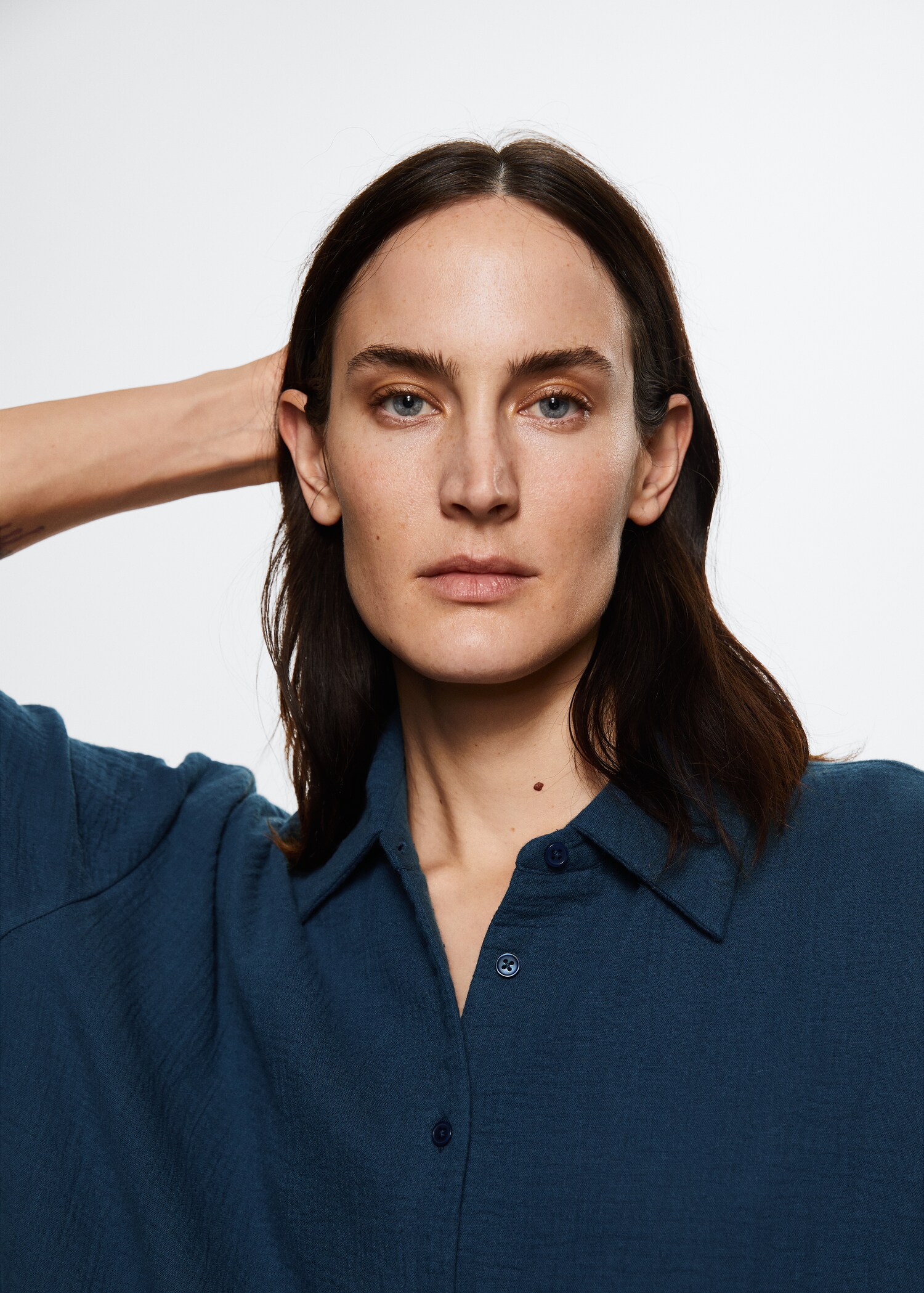 Cotton gauze pyjama shirt - Details of the article 2