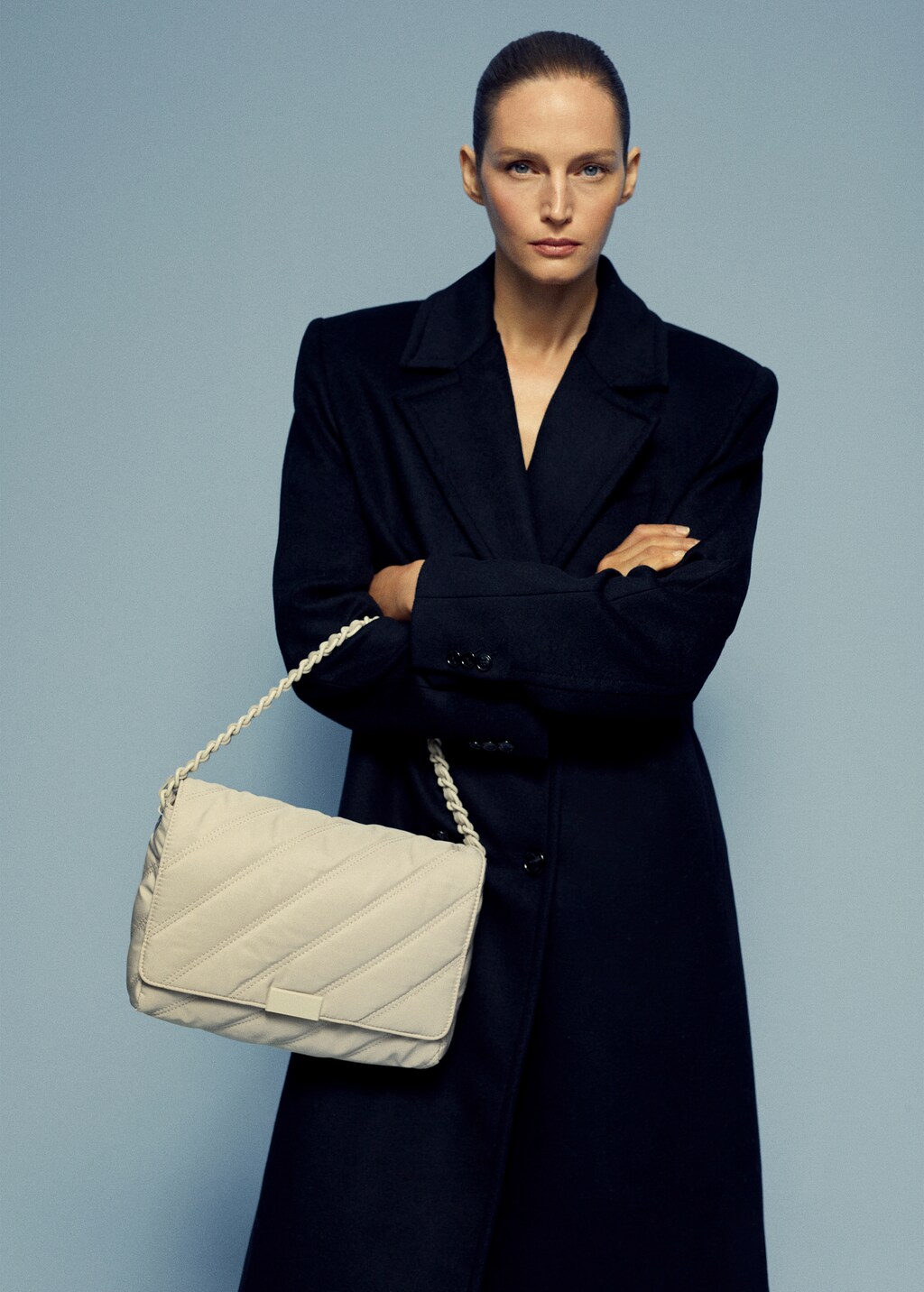 Mango quilted shoulder bag sale