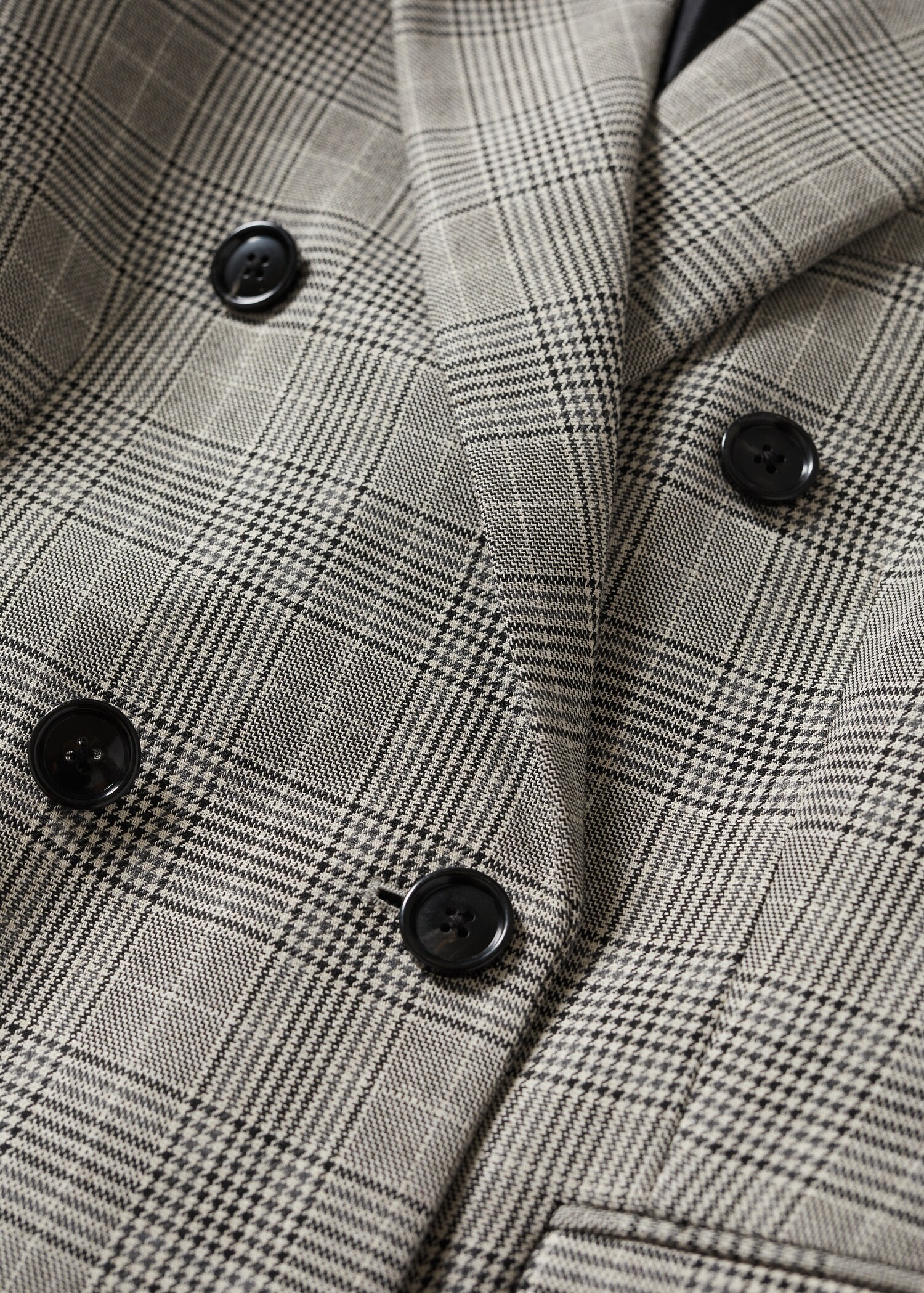 Double-breasted check coat - Details of the article 8