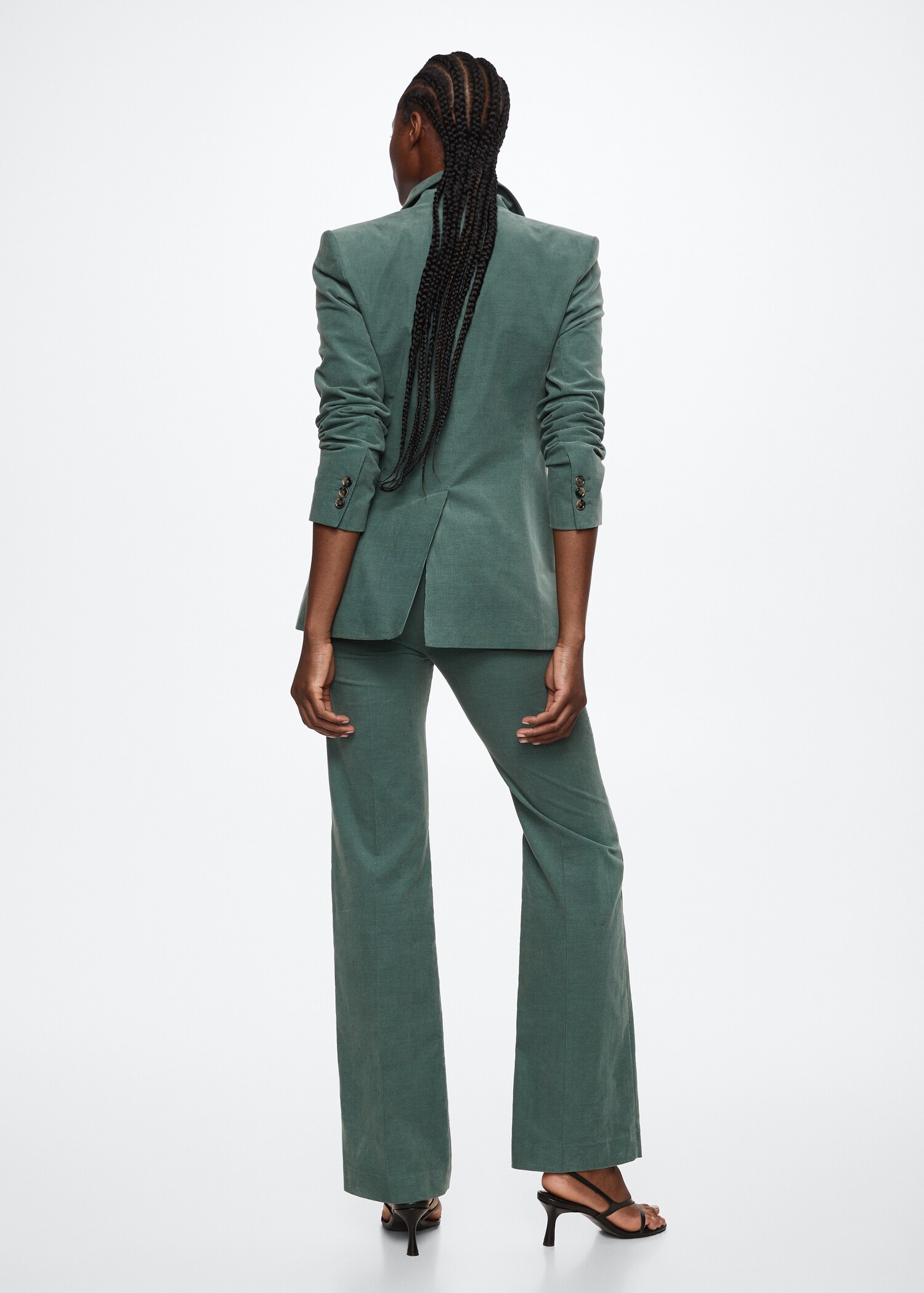 Micro corduroy structured blazer - Reverse of the article