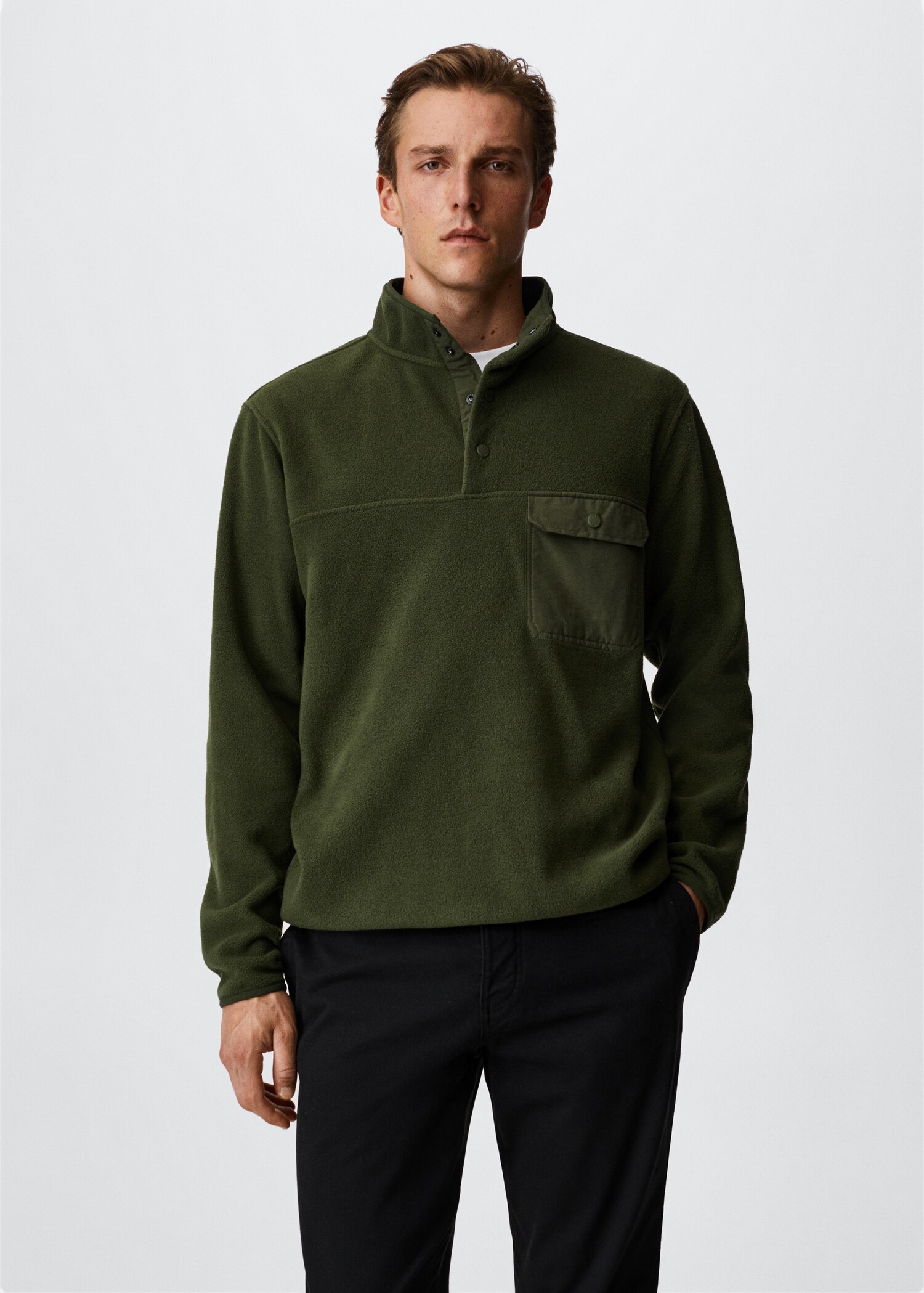 Sweatshirt algodão combinada - Plano médio
