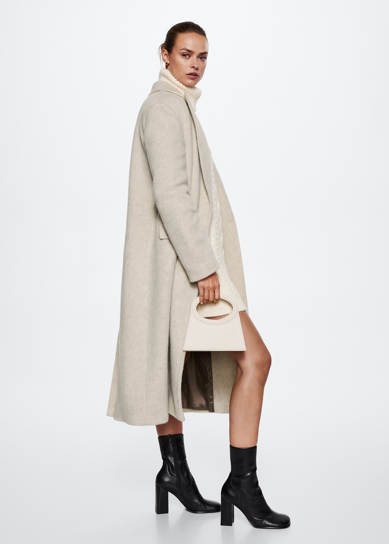 Manteau laine fausse fourrure - Détail de l'article 1