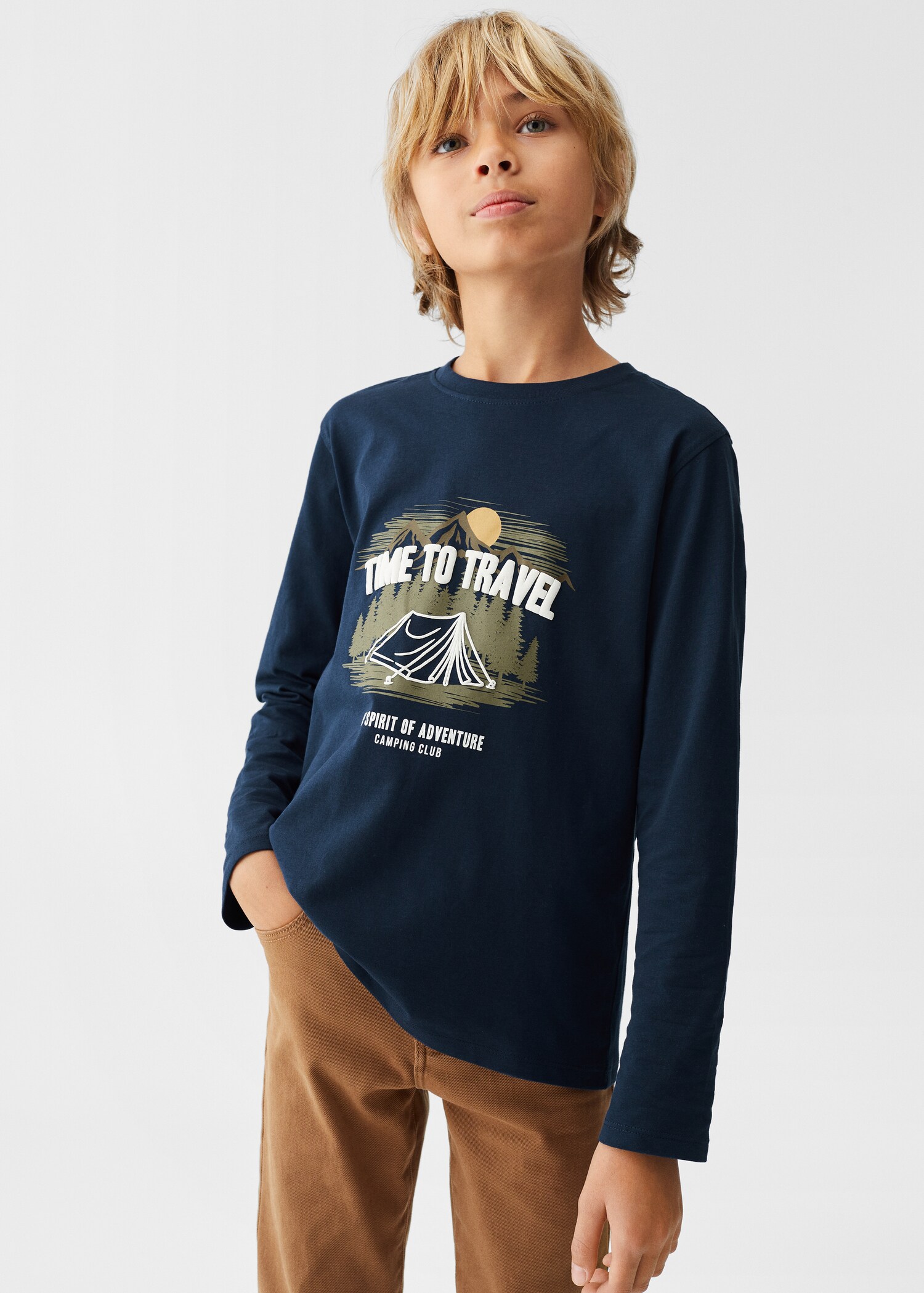 T-shirt manches longues imprimé - Plan moyen