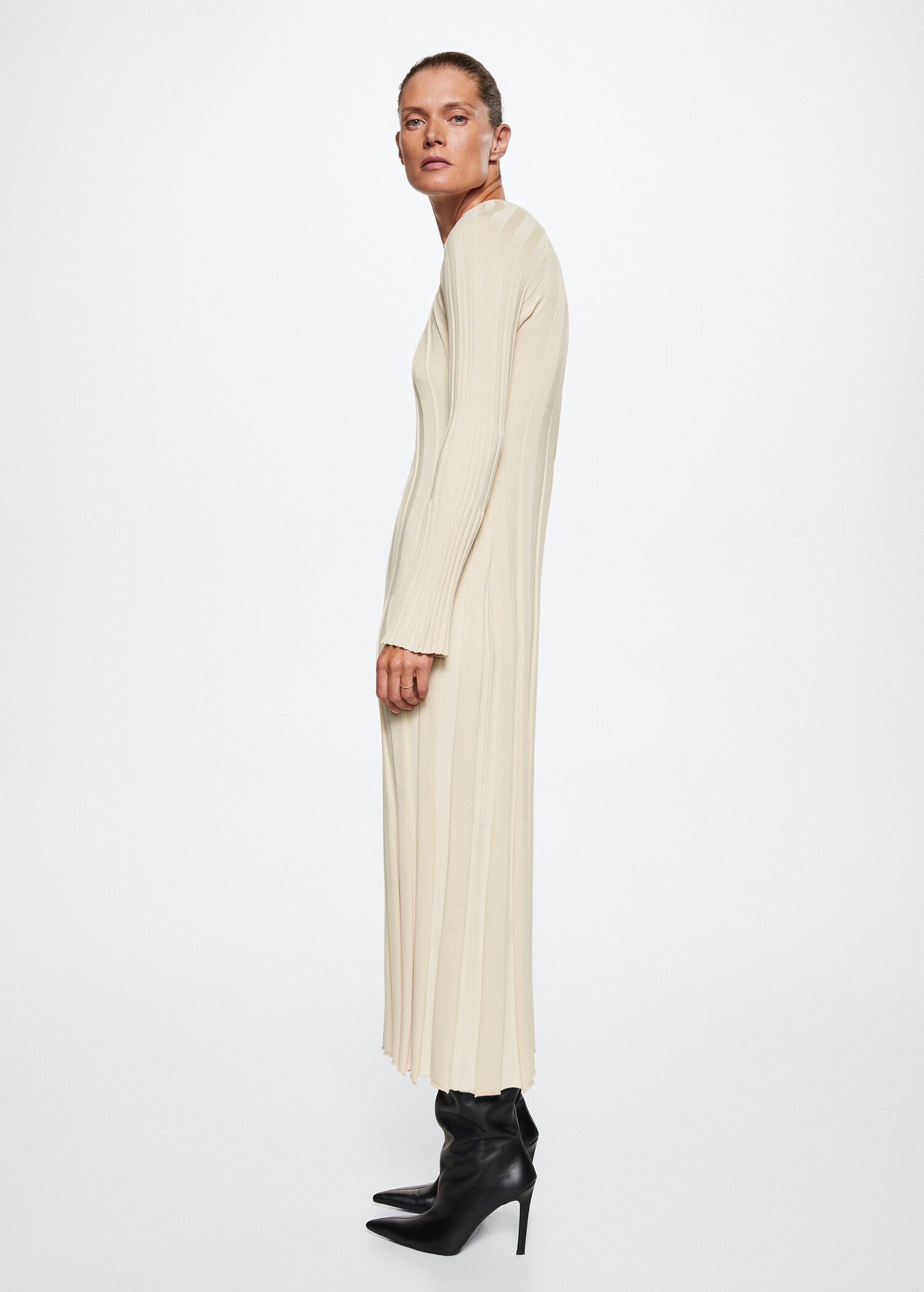 Robe maille côtelée col montant - Détail de l'article 6