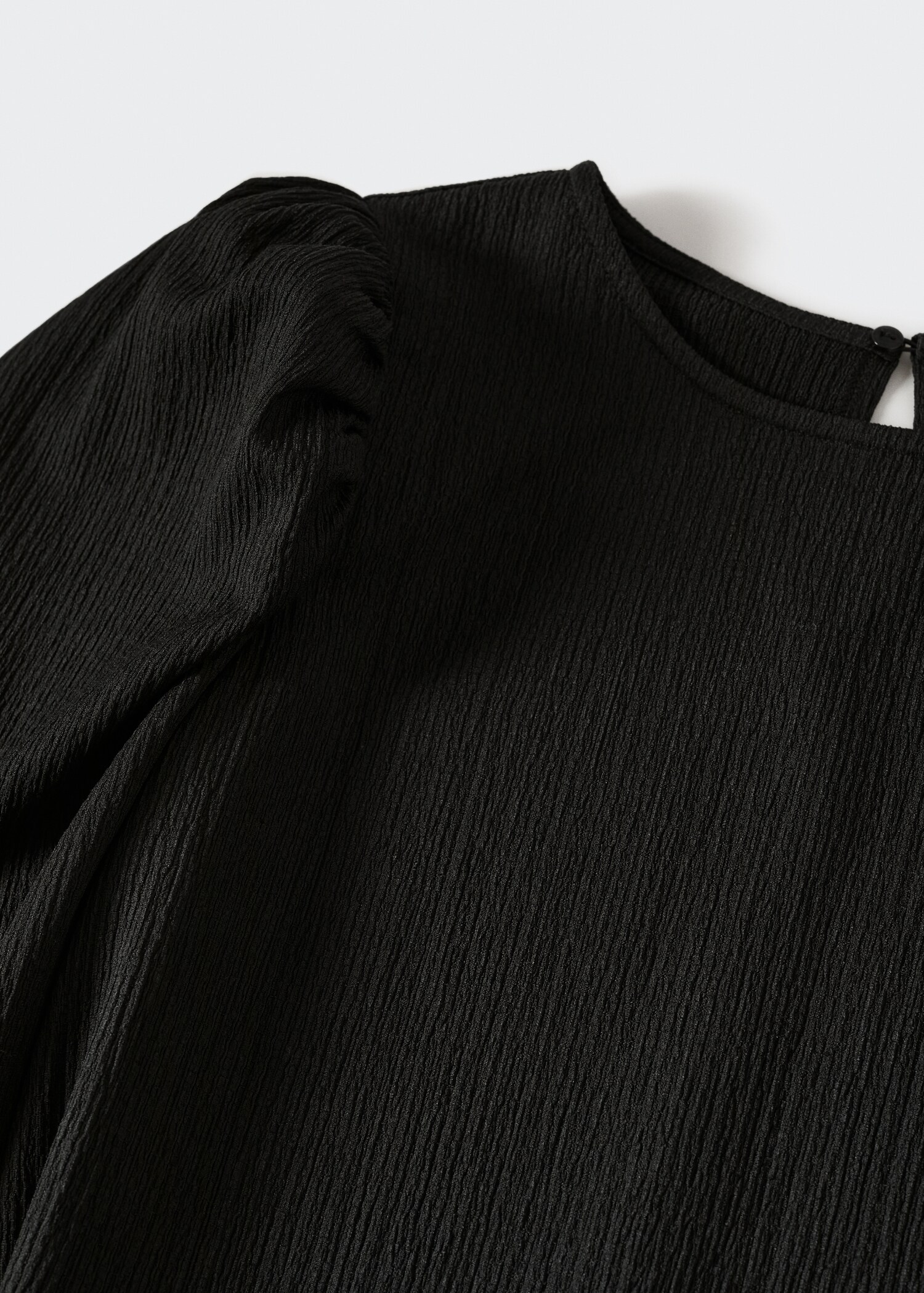 Texturiertes Kleid mit Ballonärmeln - Detail des Artikels 8