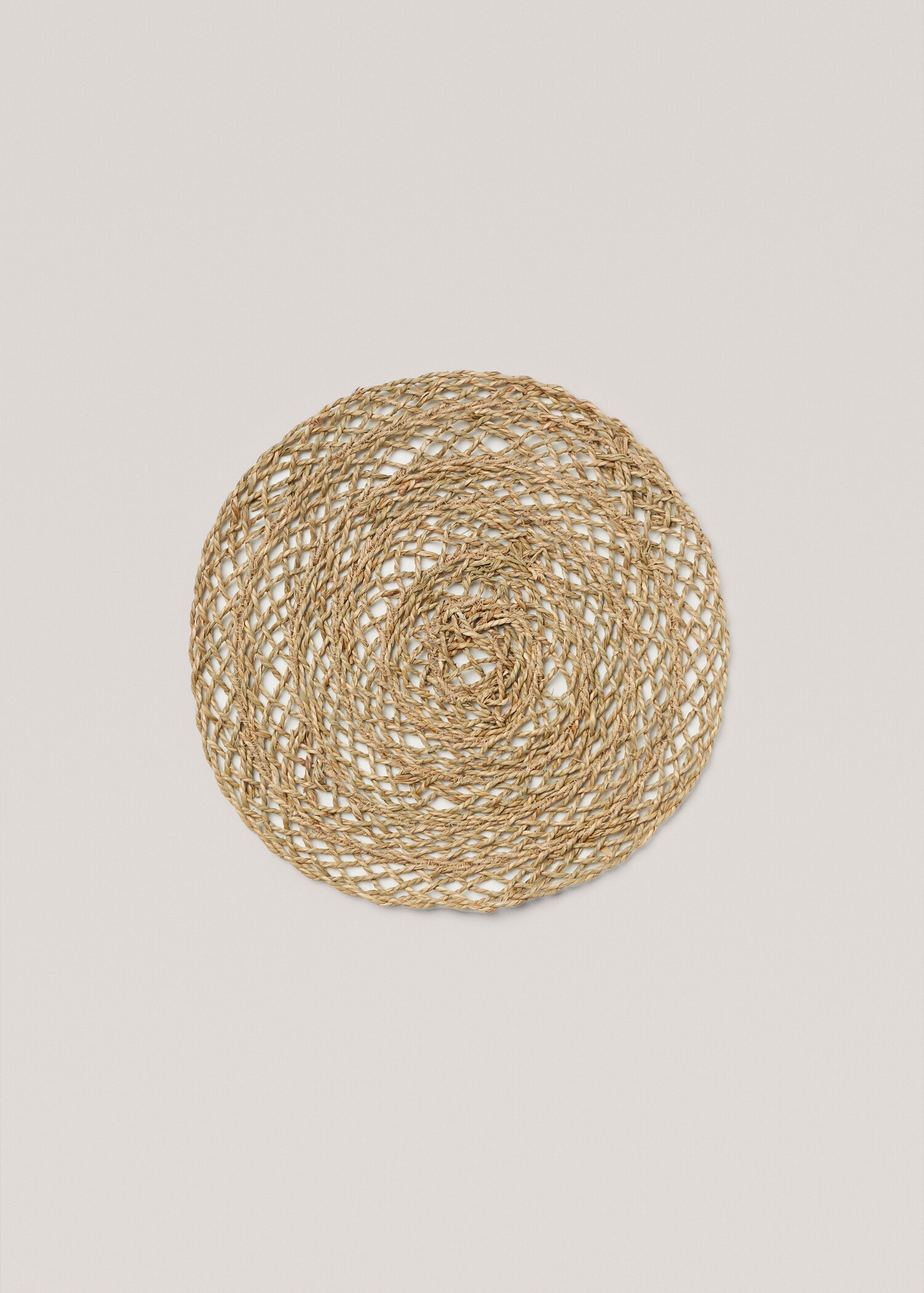 Natural fibre round placemat  - Article without model