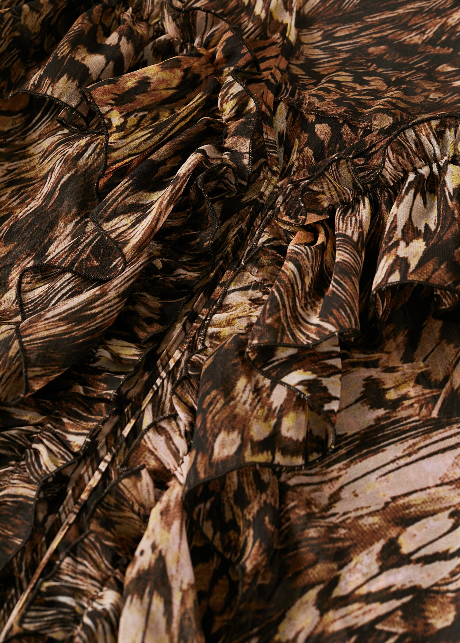 Animal print ruffled blouse - Details of the article 8