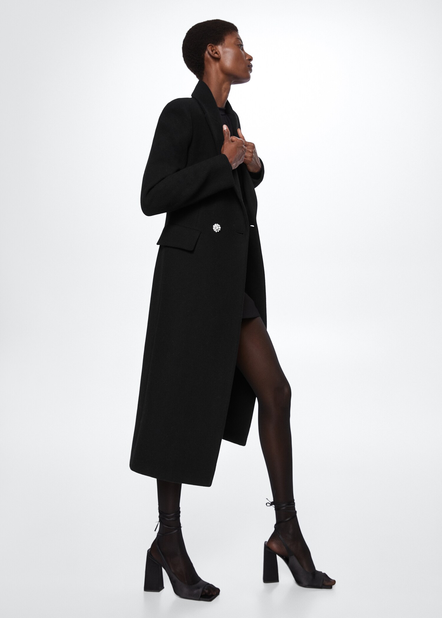 Manteau laine boutons bijoux - Détail de l'article 2