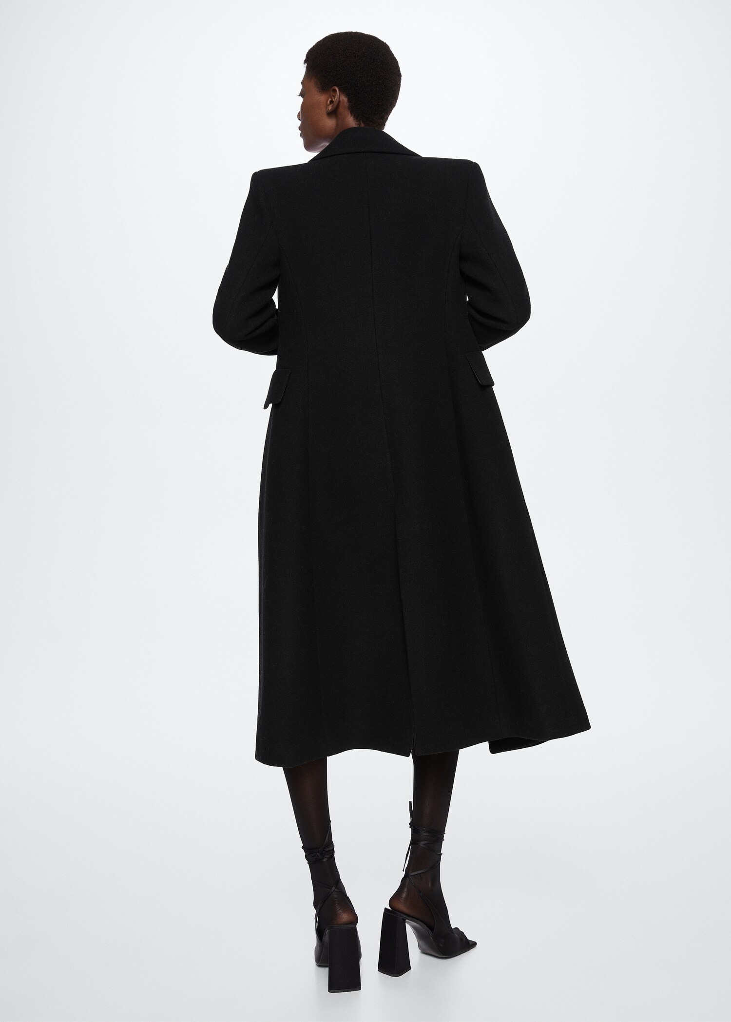 Manteau laine boutons bijoux - Verso de l’article