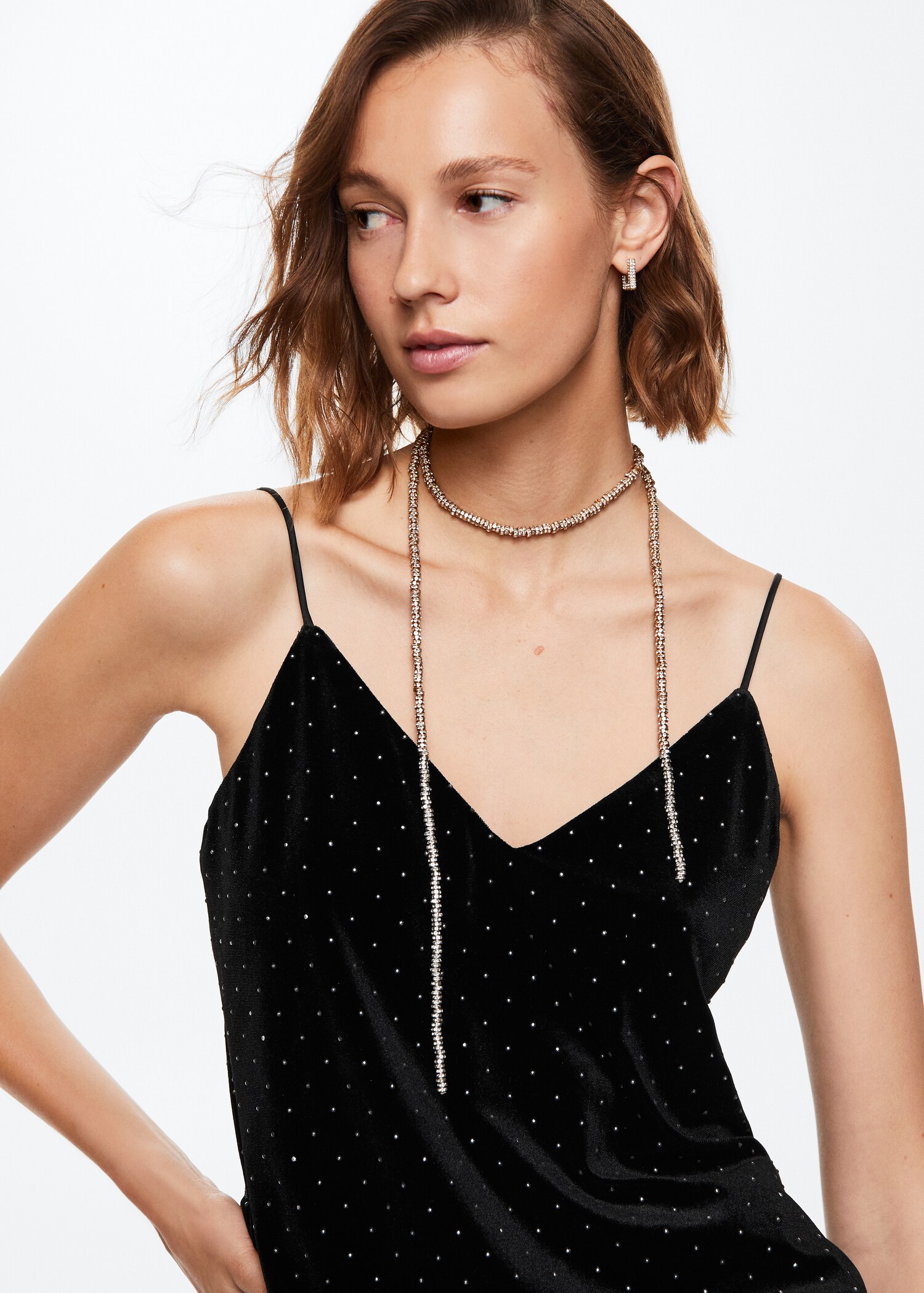 Top terciopelo strass - Detalle del artículo 1