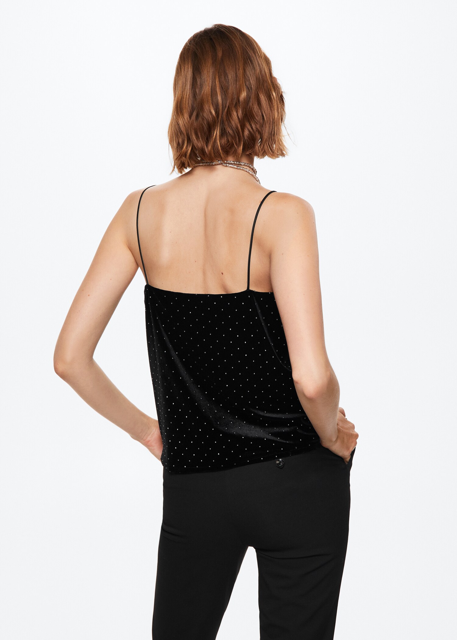 Top terciopelo strass - Reverso del artículo