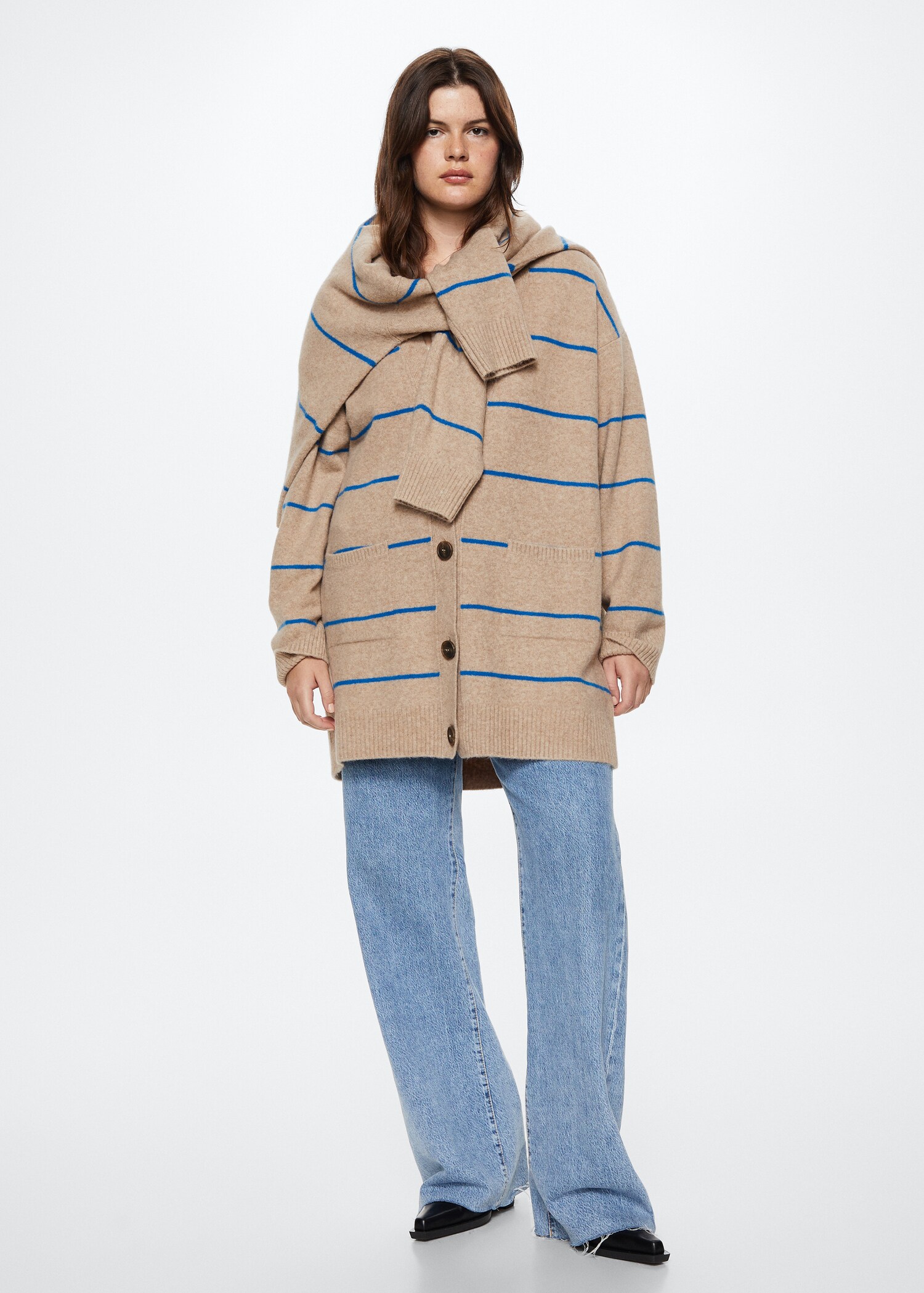 Striped cardigan with buttons - Details of the article 3