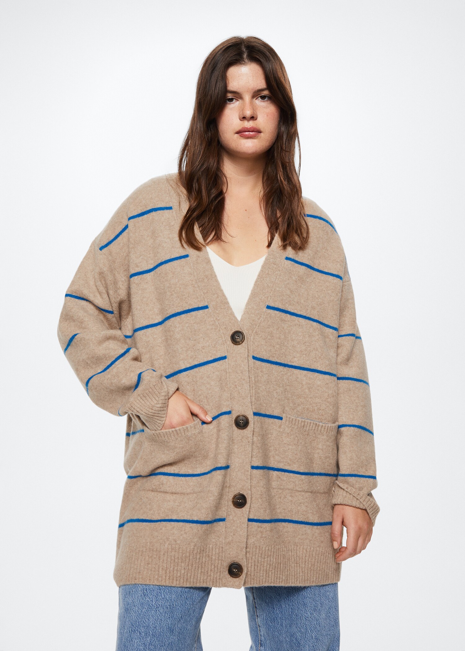 Striped cardigan with buttons - Details of the article 5