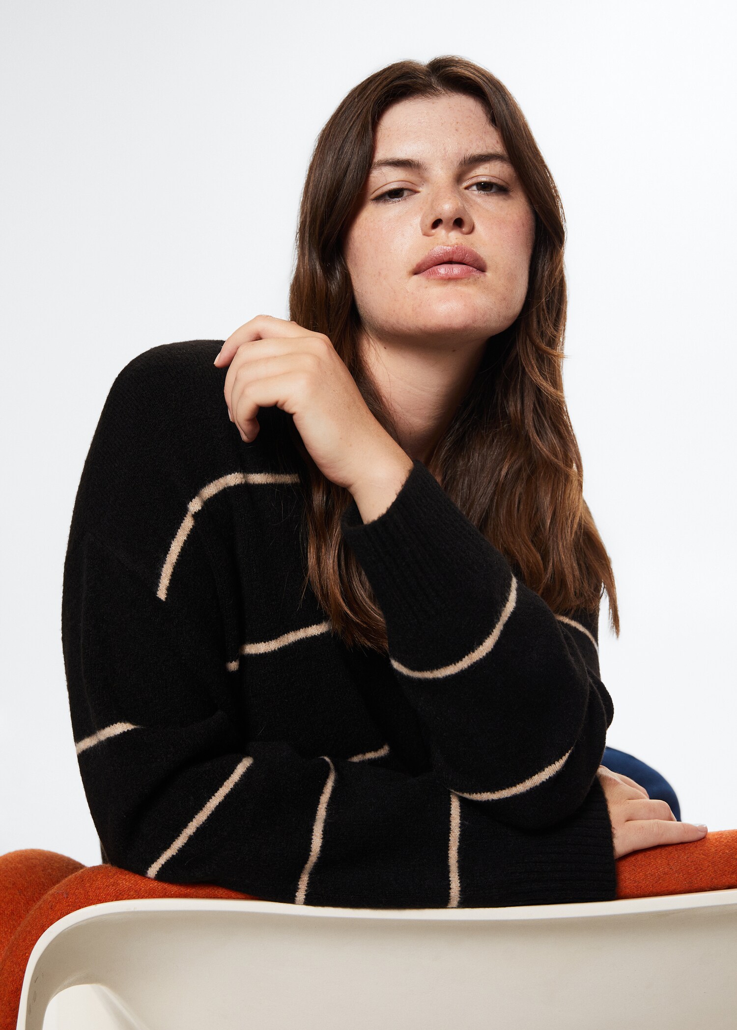 Striped cardigan with buttons - Details of the article 4