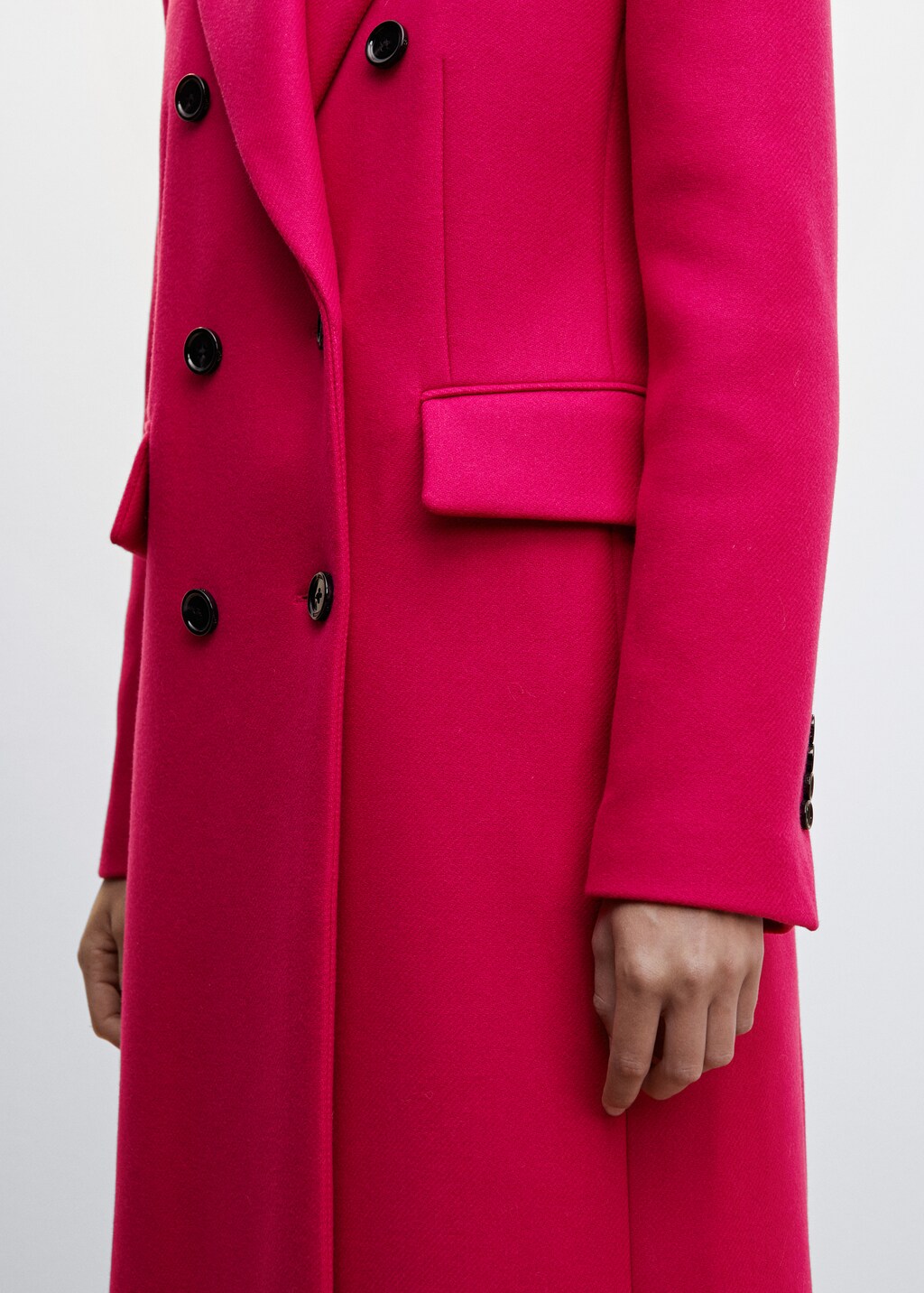 Wool double breasted coat