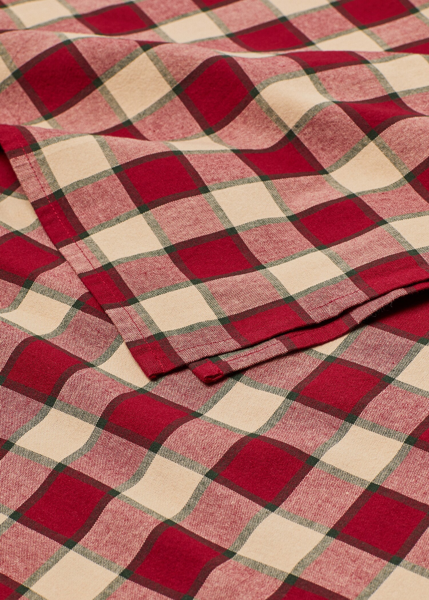 Organic cotton gingham check tablecloth 59.06x86.61 in - Details of the article 1