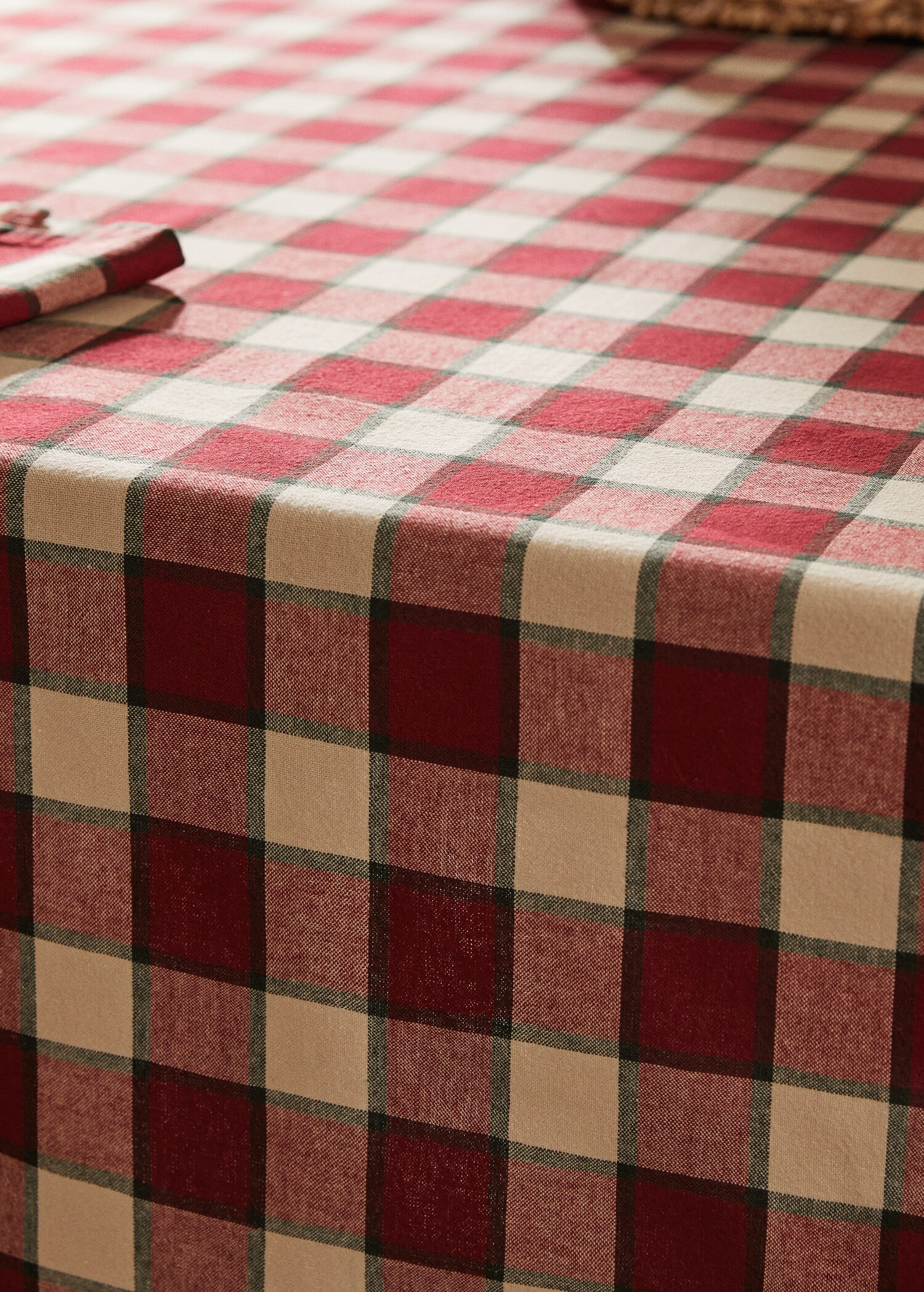 Organic cotton gingham check tablecloth 59.06x86.61 in - Details of the article 6