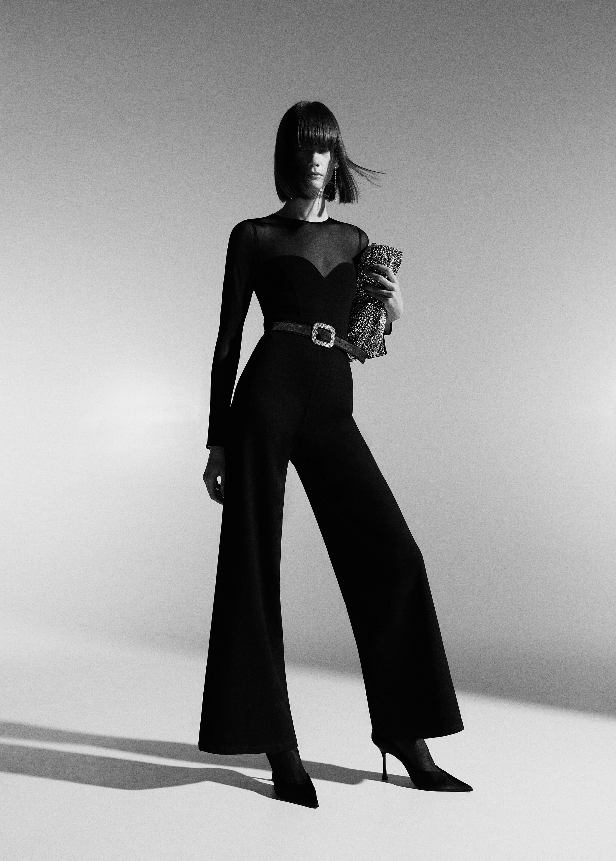 Tulle panel jumpsuit - Details of the article 7