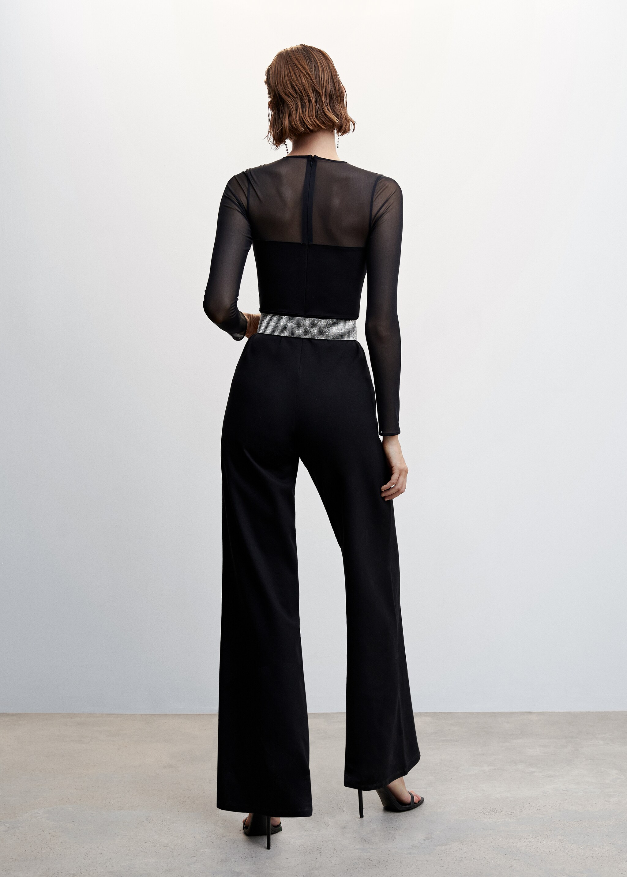 Tulle panel jumpsuit - Reverse of the article