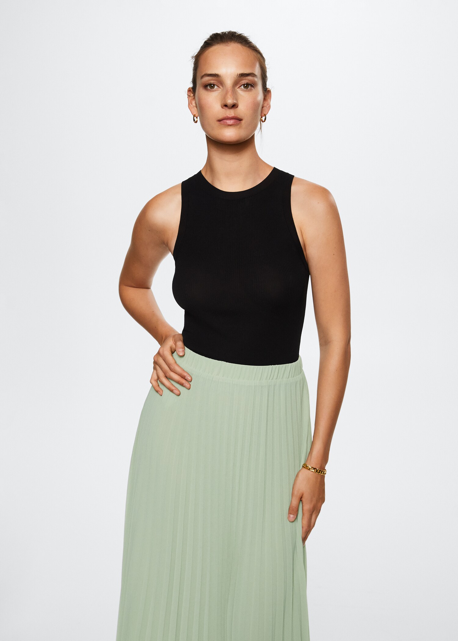 Pleated midi skirt - Details of the article 2