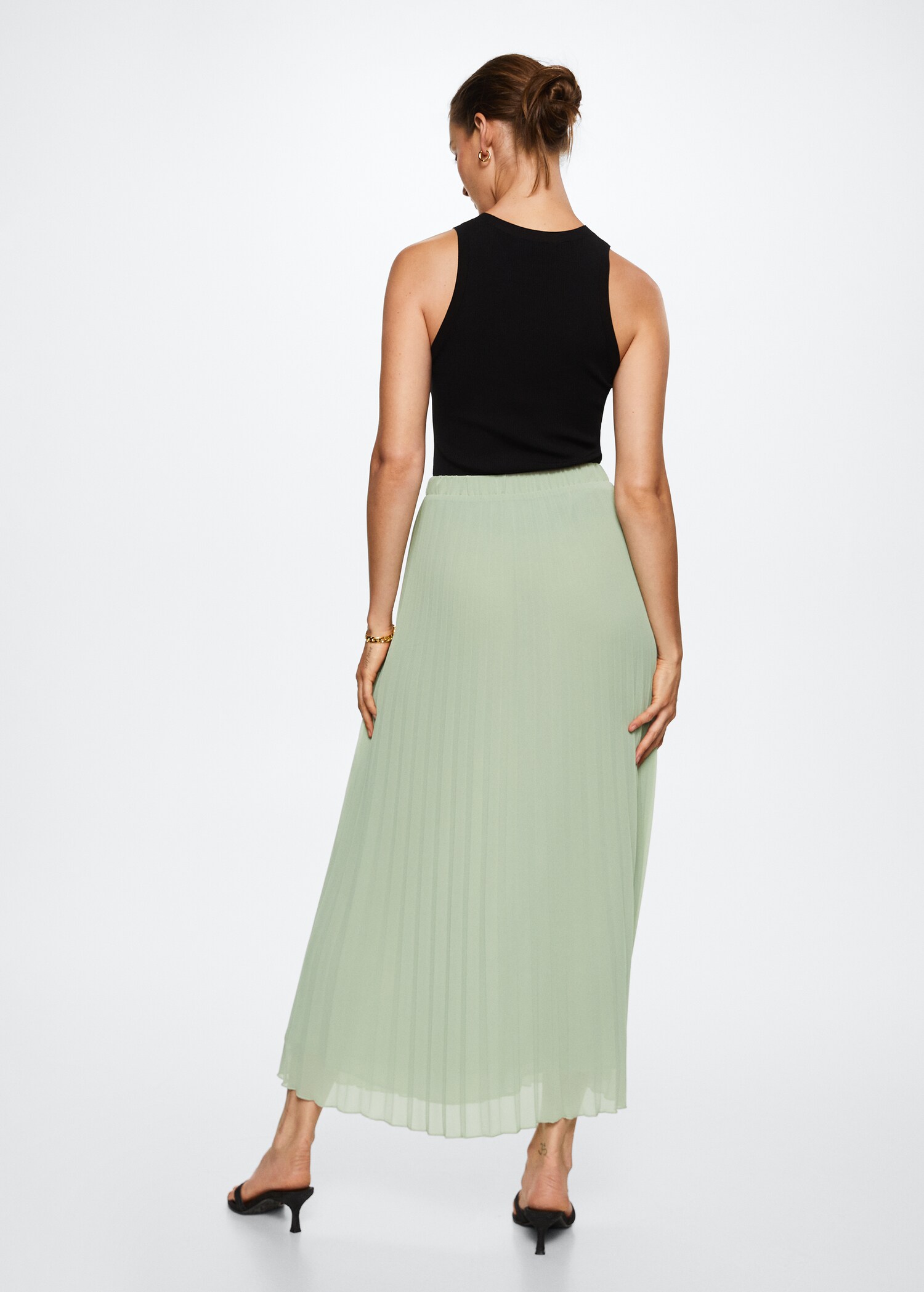 Pleated midi skirt - Reverse of the article