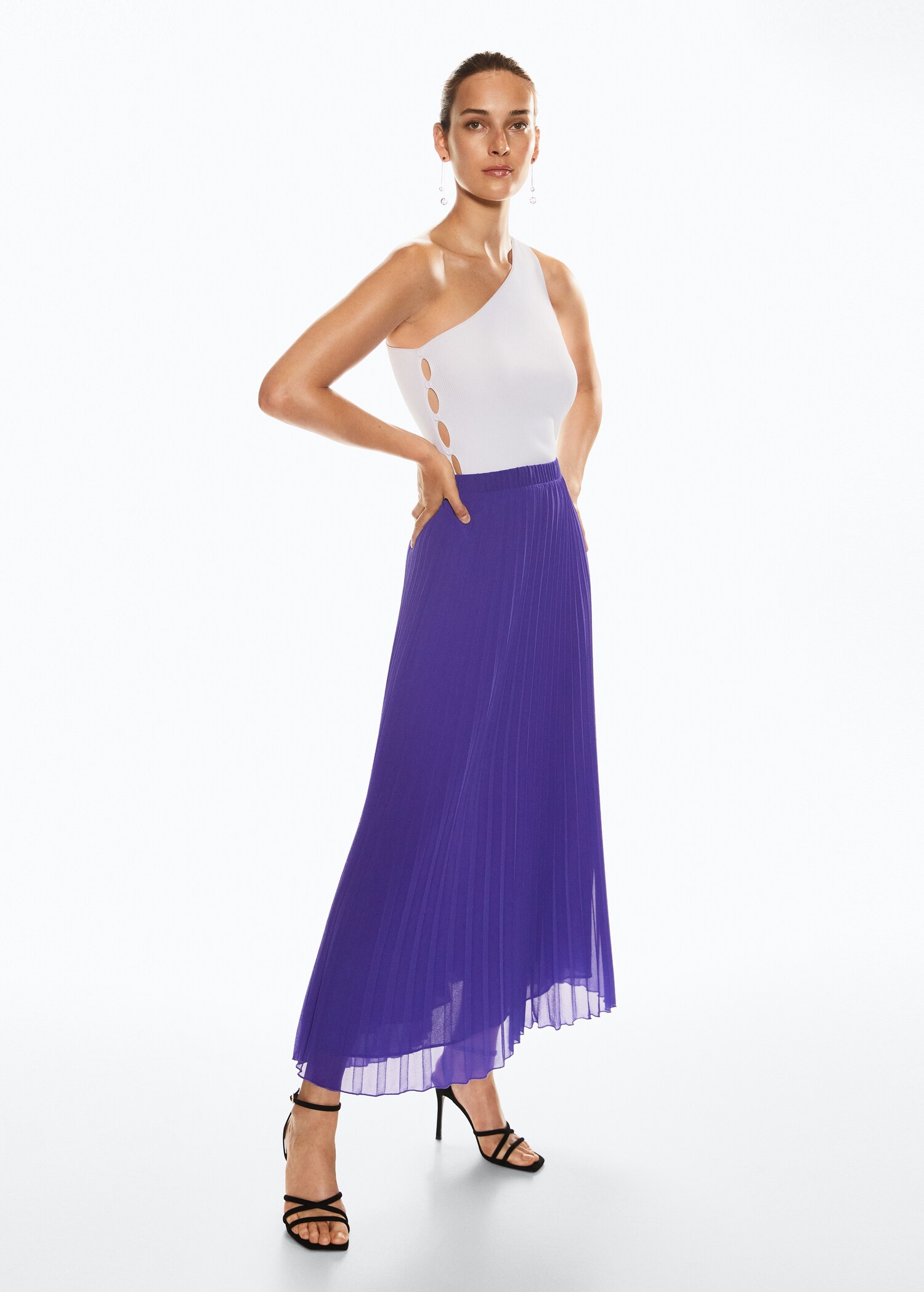 Pleated midi skirt - Details of the article 2