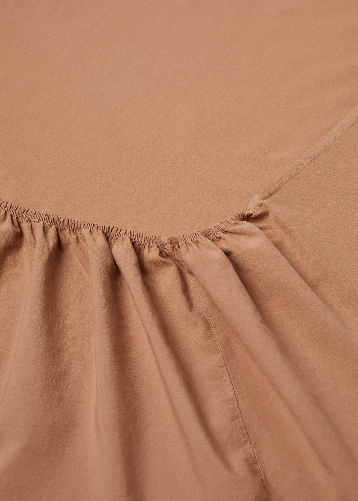 Washed cotton fitted sheet 35x79 in - Medium plane