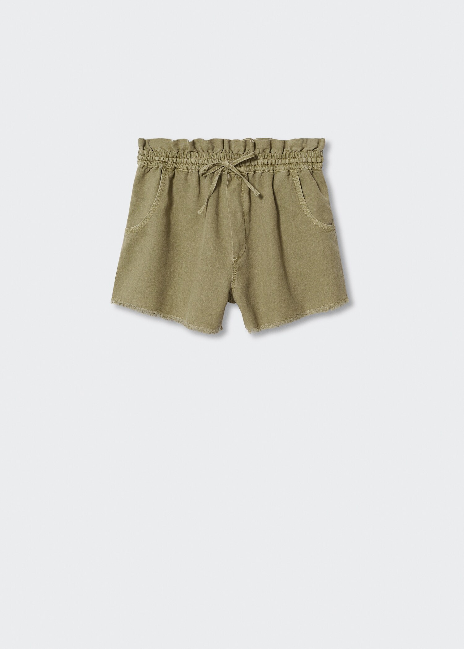 Cotton linen-blend shorts - Article without model
