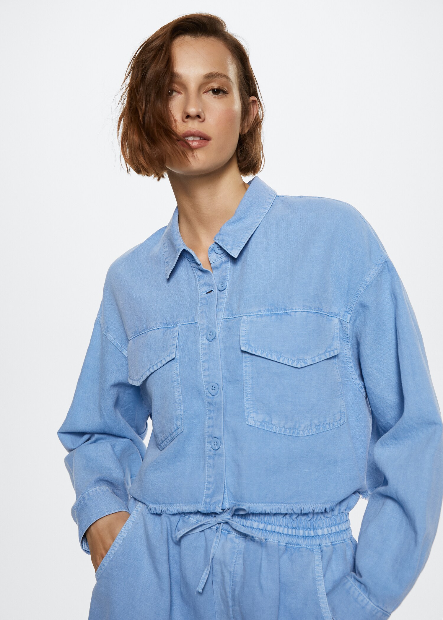 Chemise coton et lin - Plan moyen