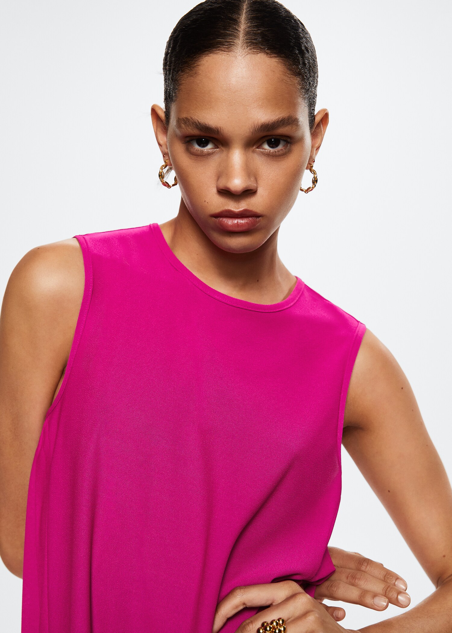 Pleated detail dress - Medium plane