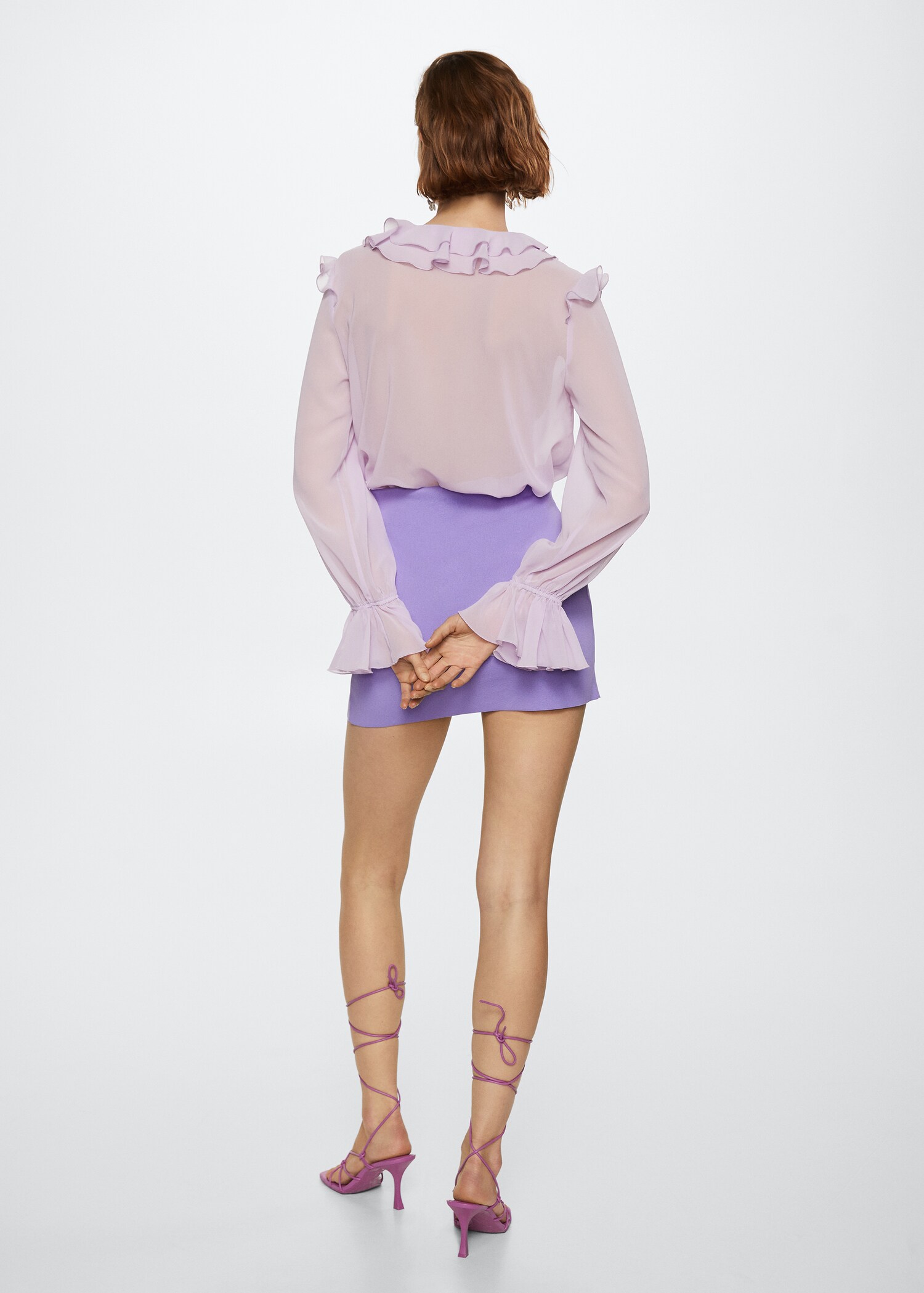 Knitted miniskirt - Reverse of the article
