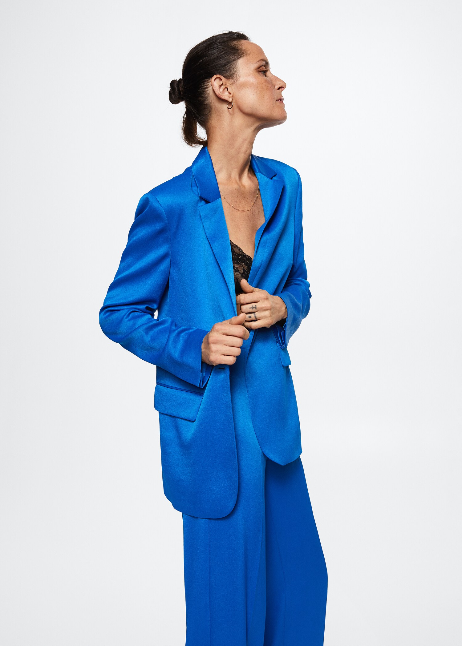 Satin-finish suit jacket - Details of the article 6