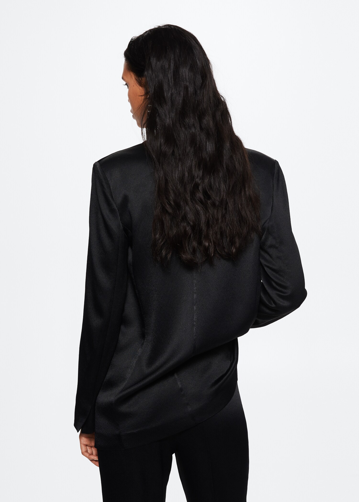 Satin-finish suit jacket - Reverse of the article
