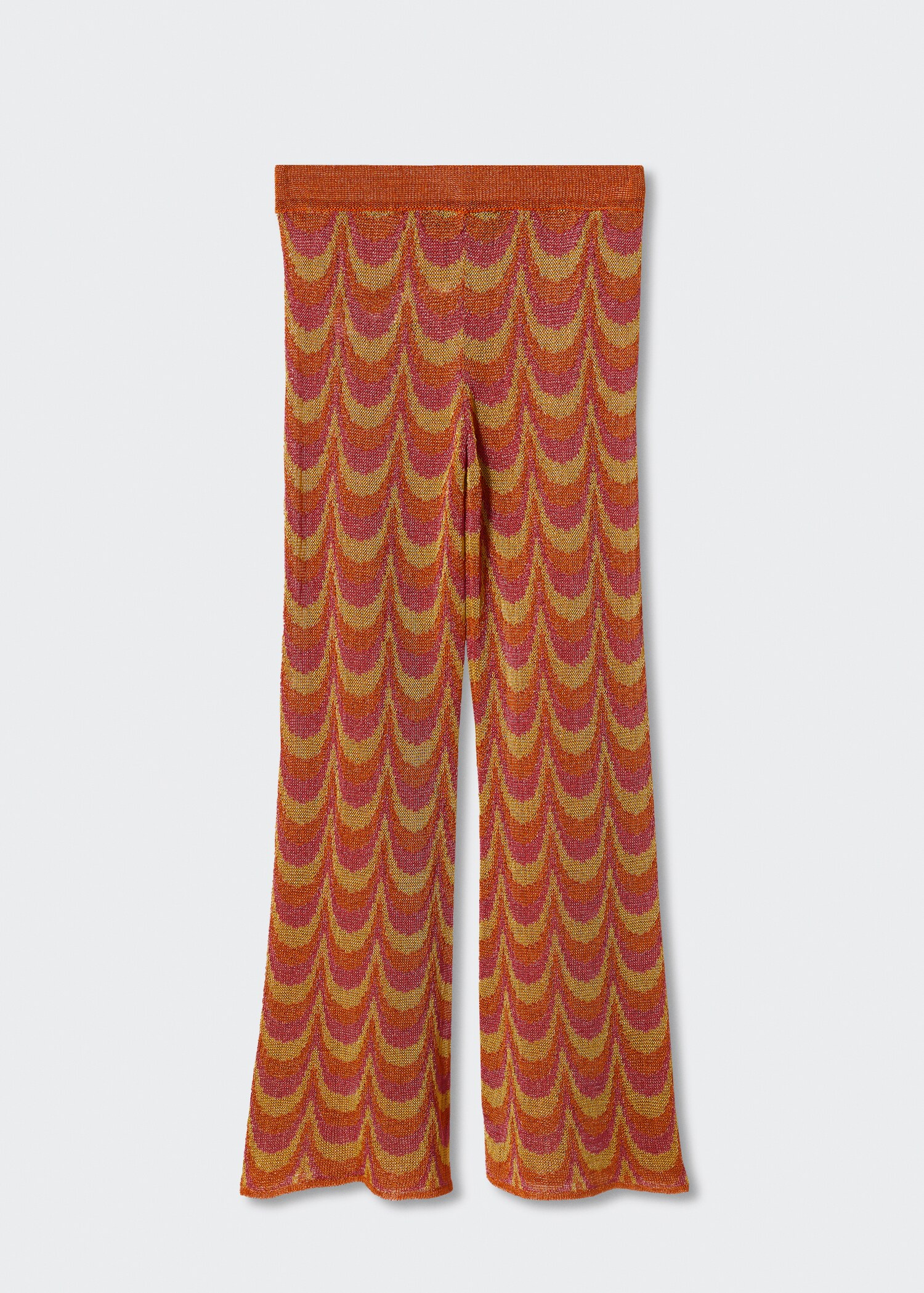 Flared knitted trousers - Article without model