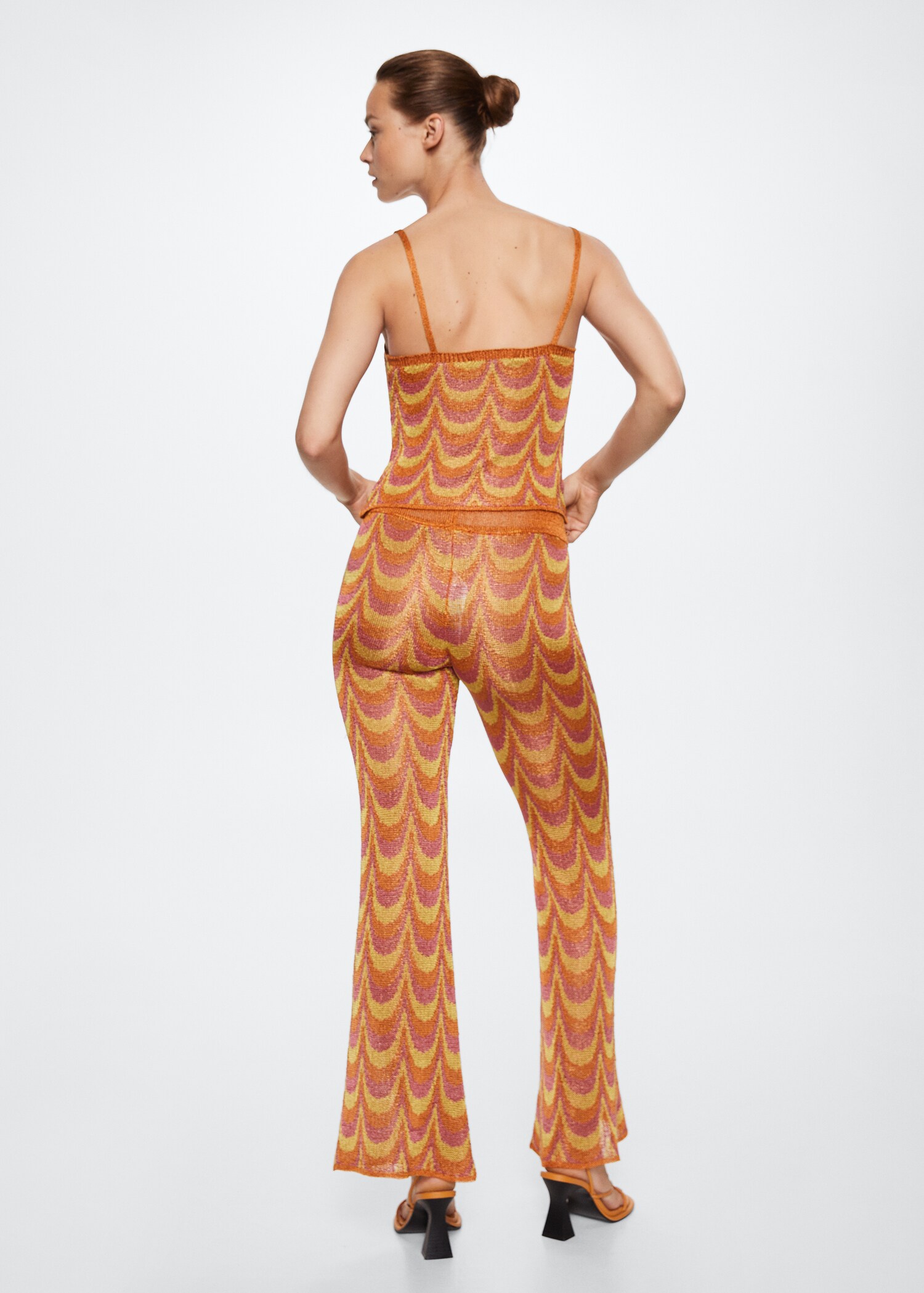 Flared knitted trousers - Reverse of the article