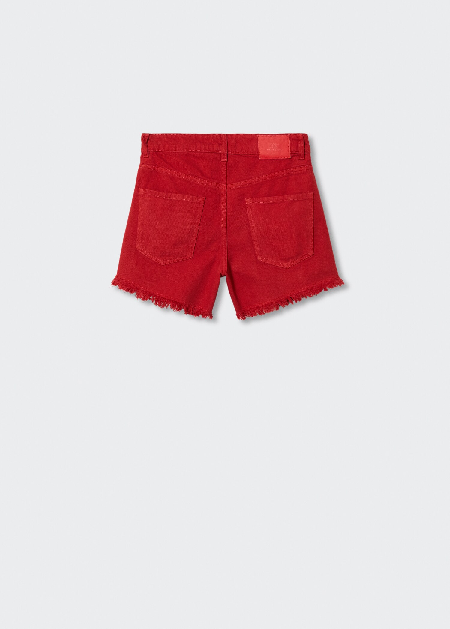 Frayed denim shorts - Reverse of the article