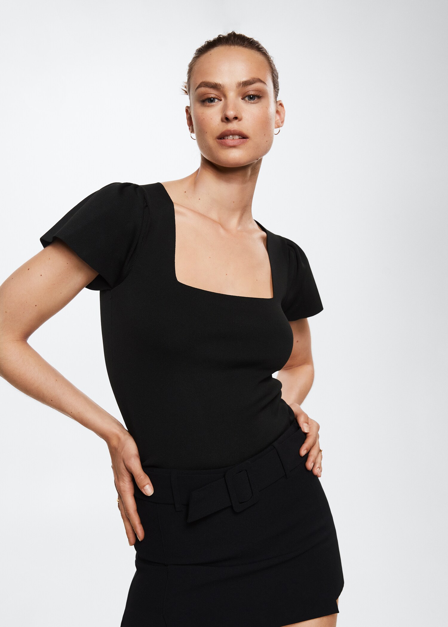 Ruffle knit top - Medium plane