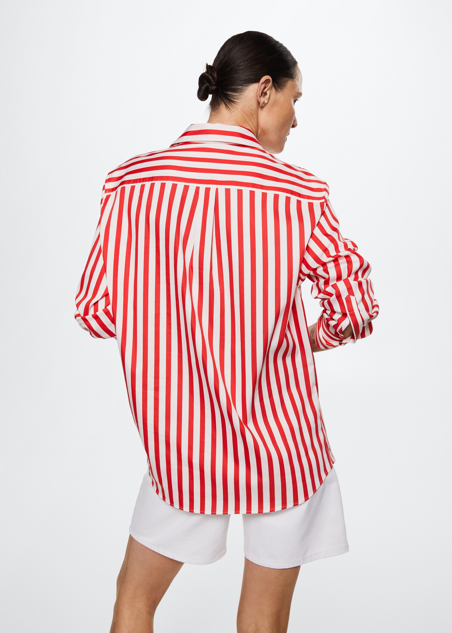 Camisa vestir algodón rayas - Reverso del artículo