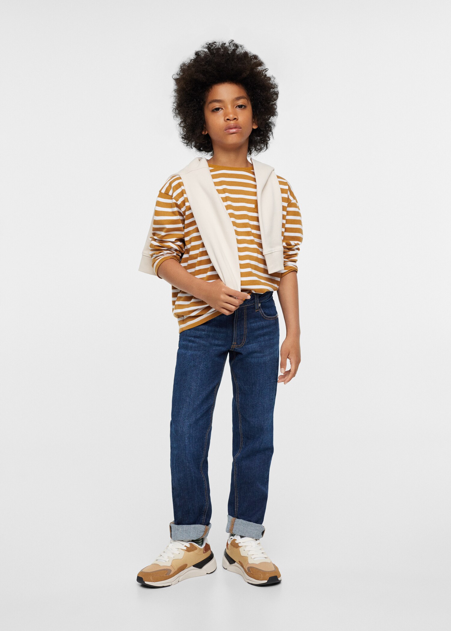 Gestreiftes Baumwoll-Shirt - Mittlere Ansicht