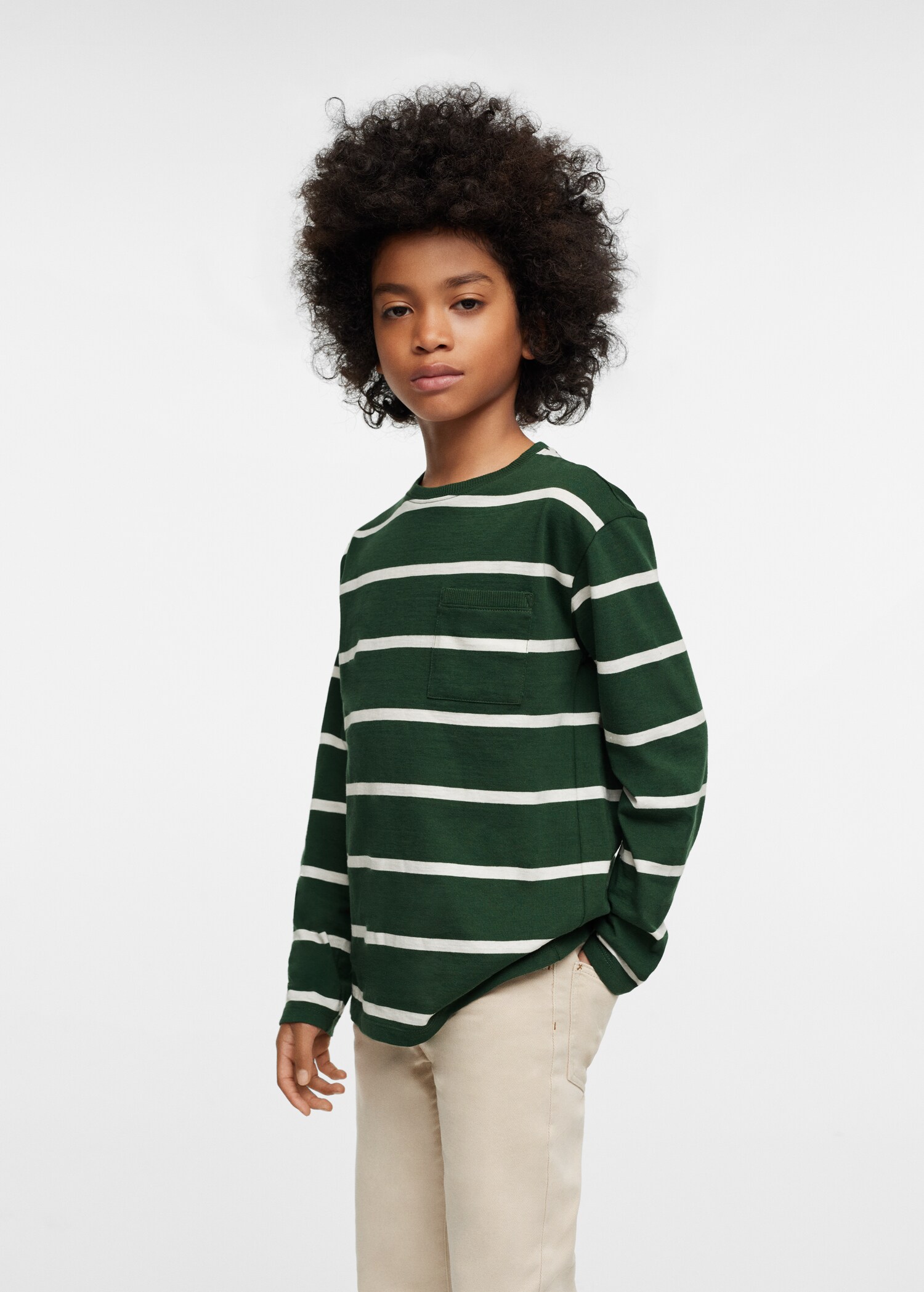 Gestreiftes Baumwoll-Shirt - Detail des Artikels 1