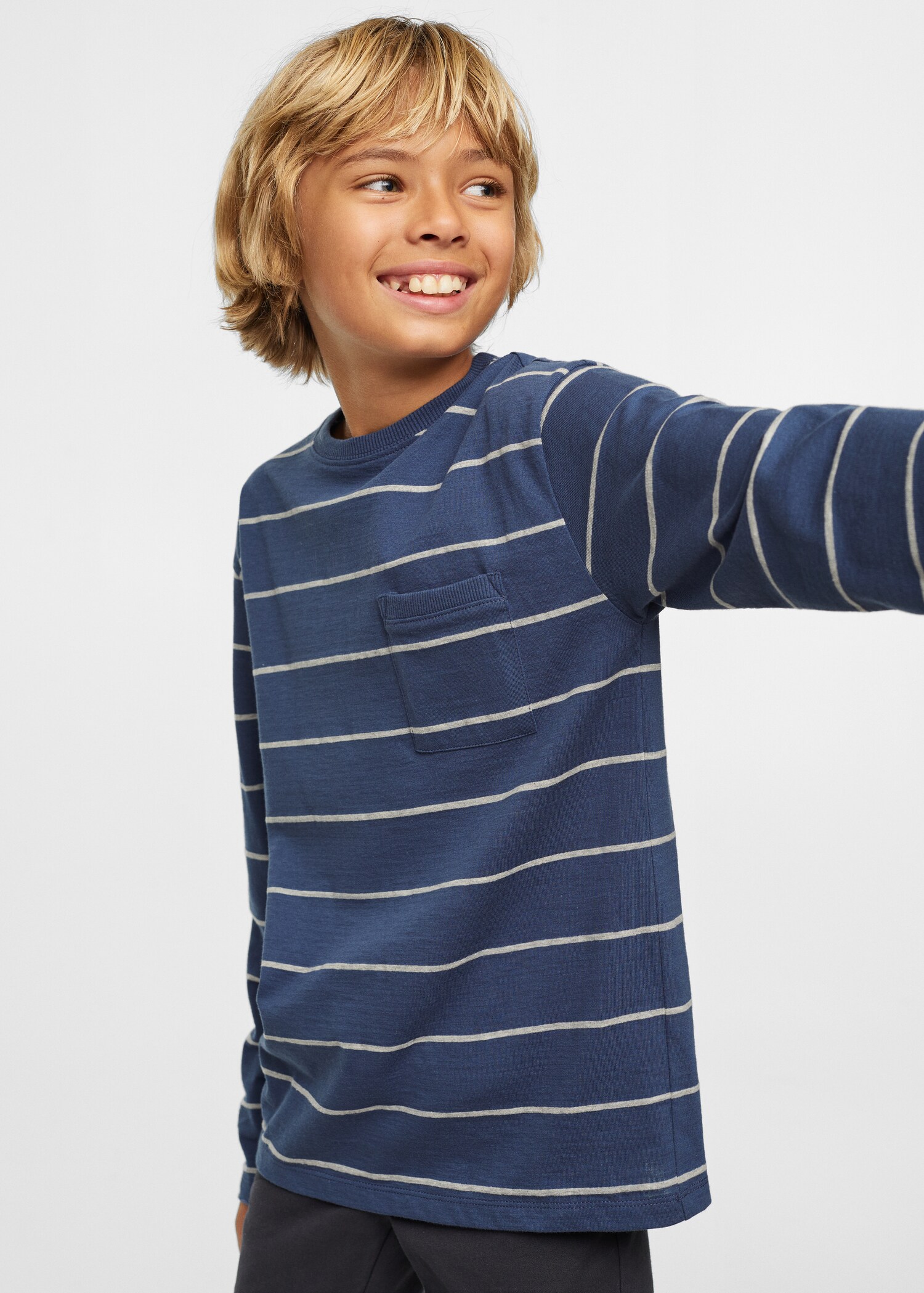 Gestreiftes Baumwoll-Shirt - Detail des Artikels 4