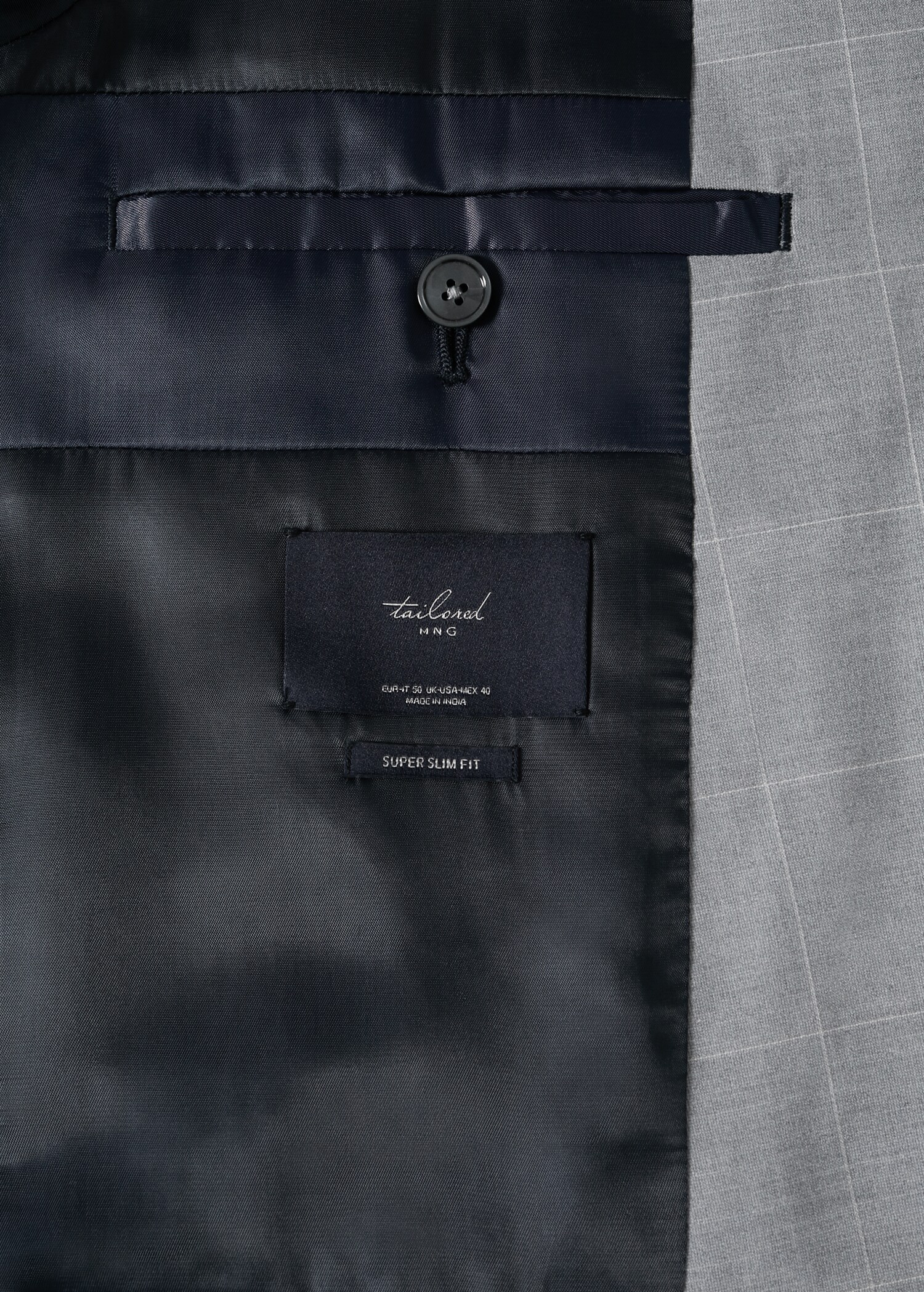 Veste costume super slim fit carreaux - Détail de l'article 8
