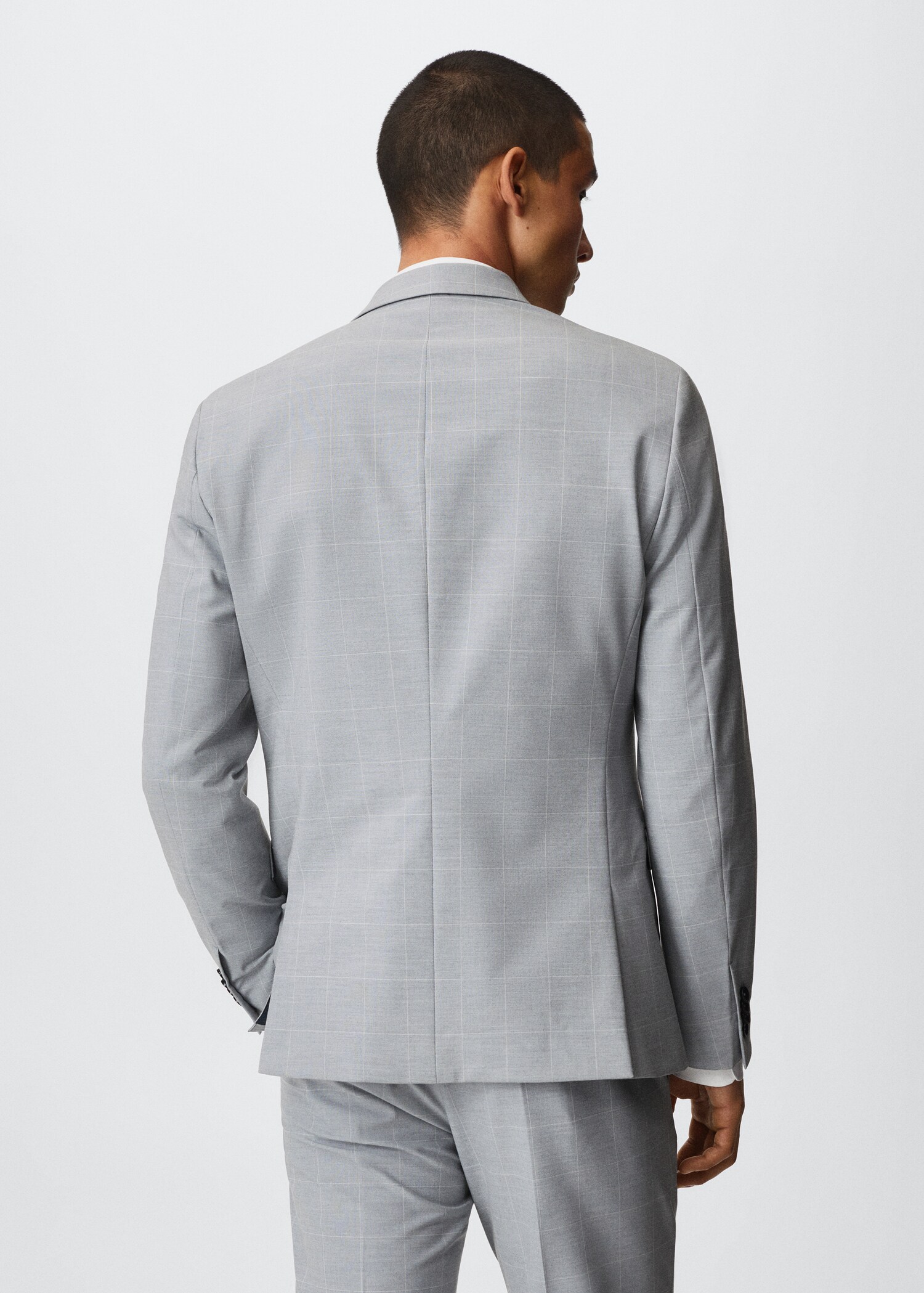 Veste costume super slim fit carreaux - Verso de l’article