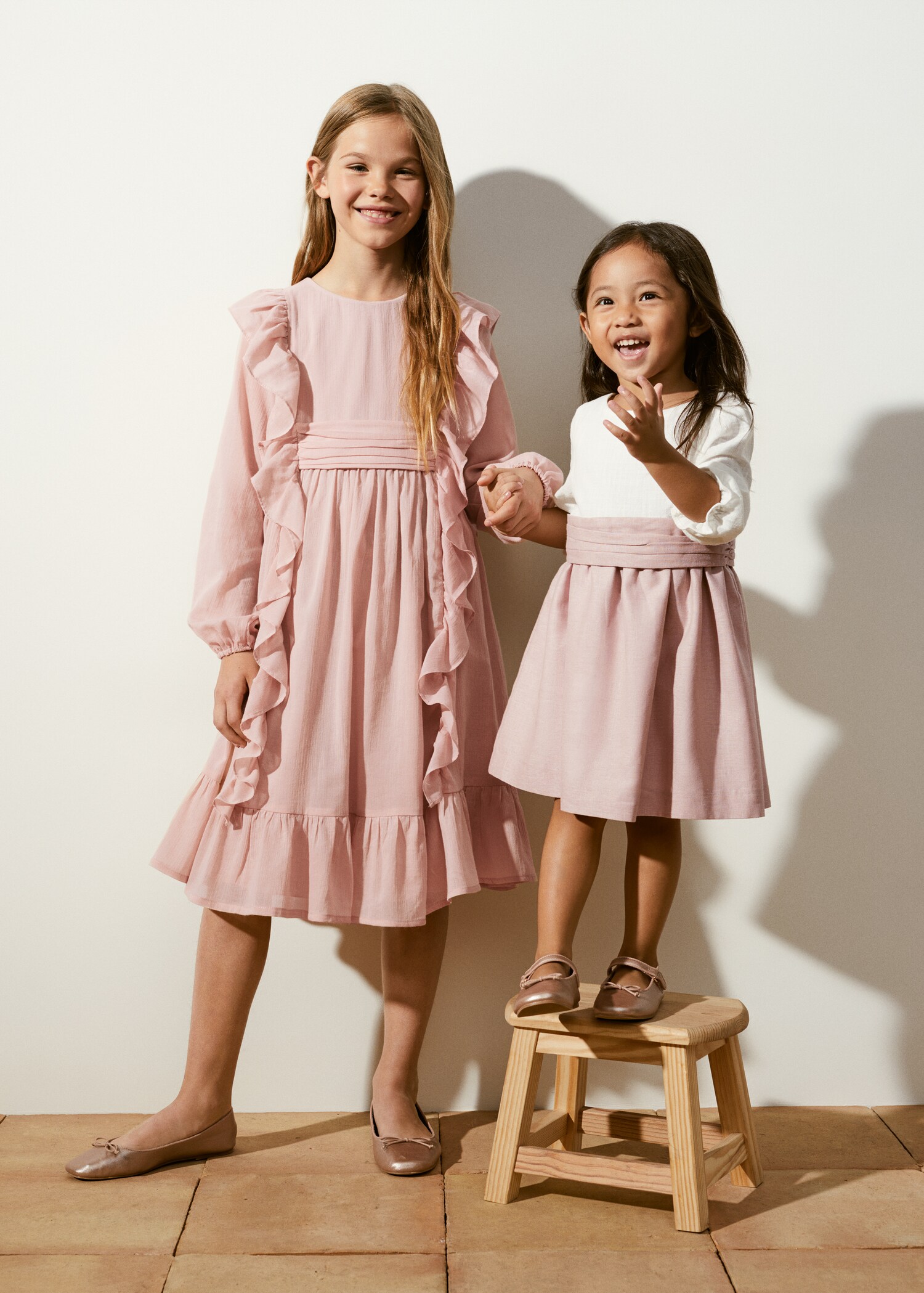 Frill cotton dress - Medium plane